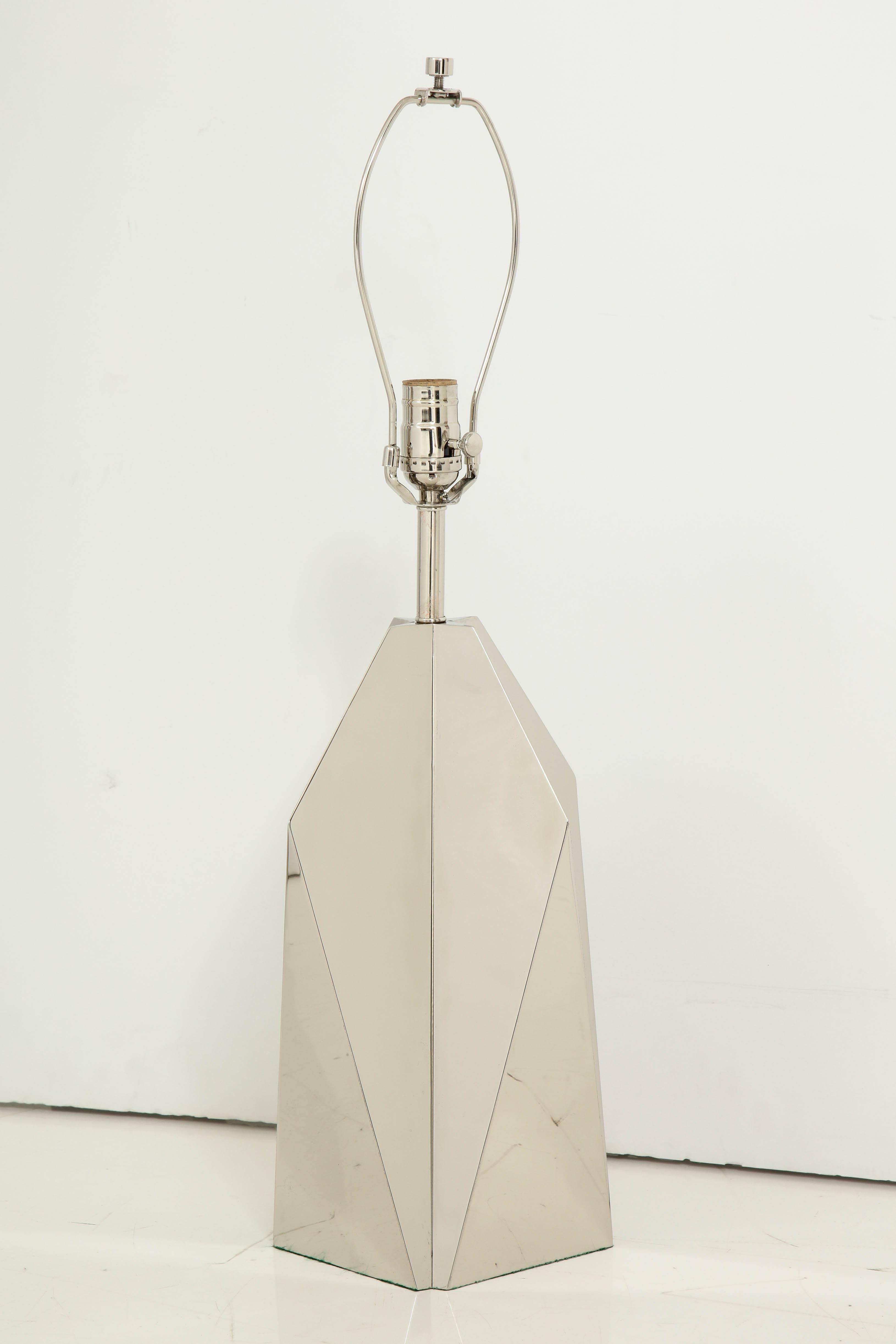 Jere, Origami, Chrome Lamps, 1970 In Good Condition In New York, NY