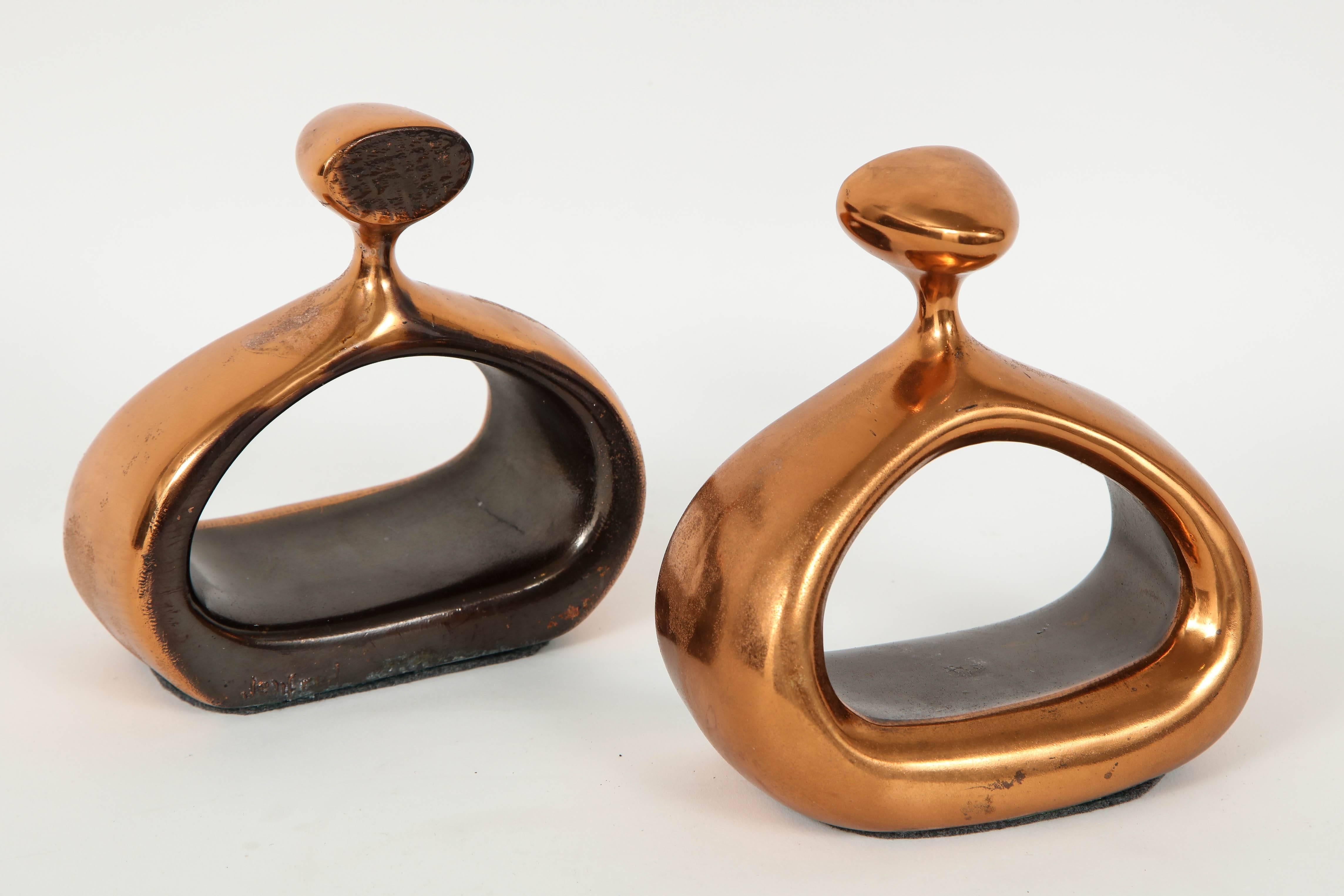 Mid-Century Modern Ben Seibel Copper Bookends