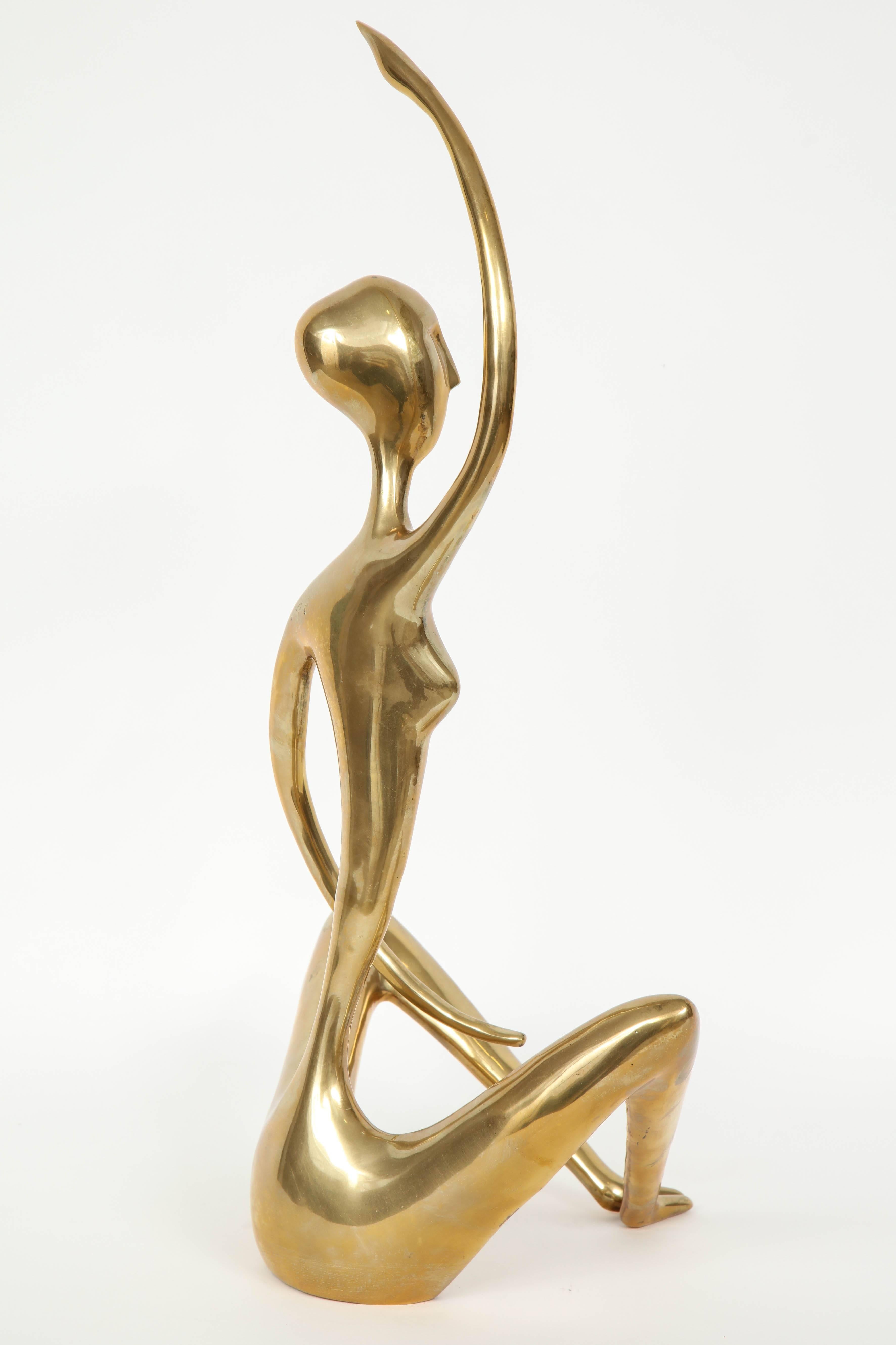 Modernist Brass Yoga Figure 2