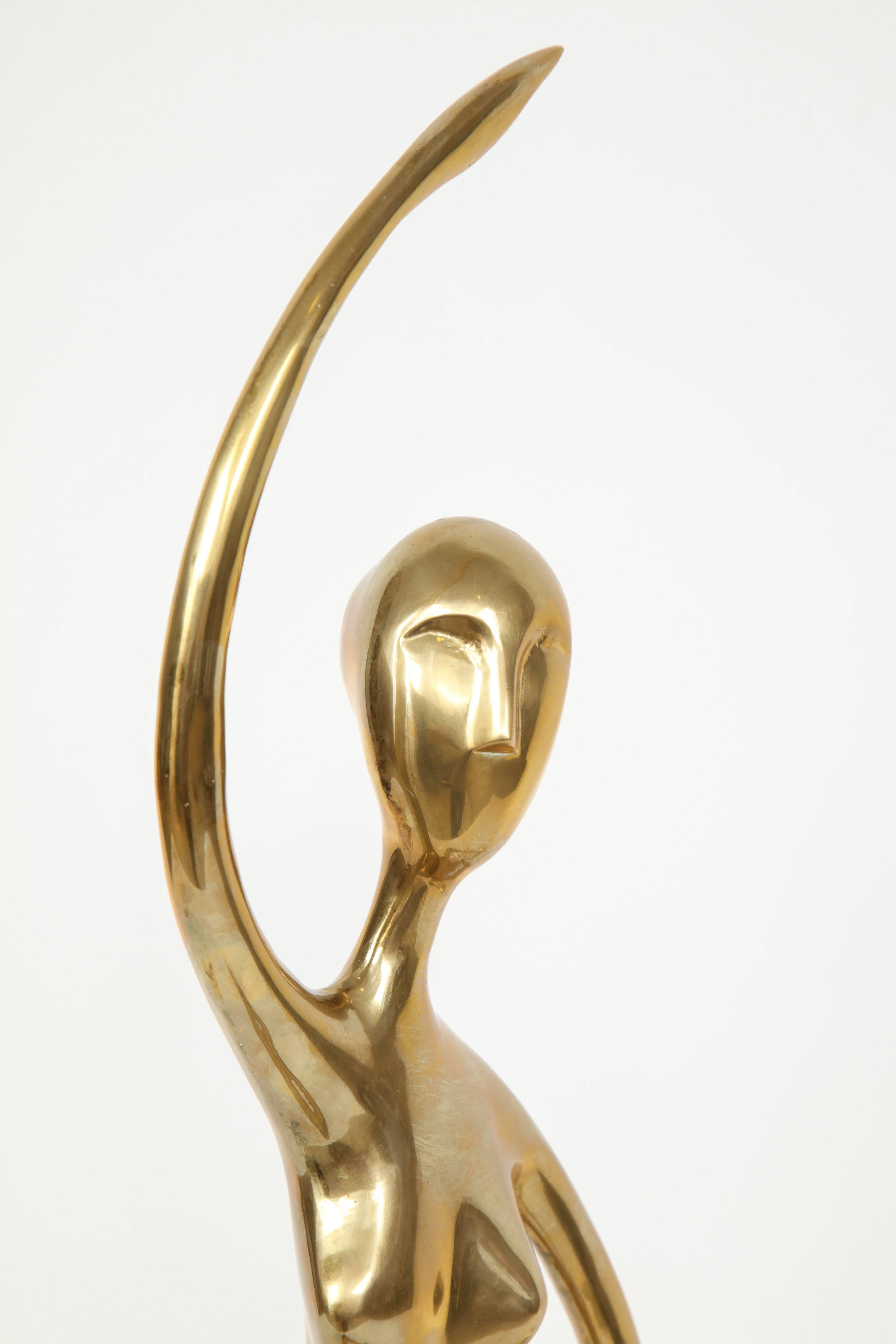 Modernist Brass Yoga Figure 4