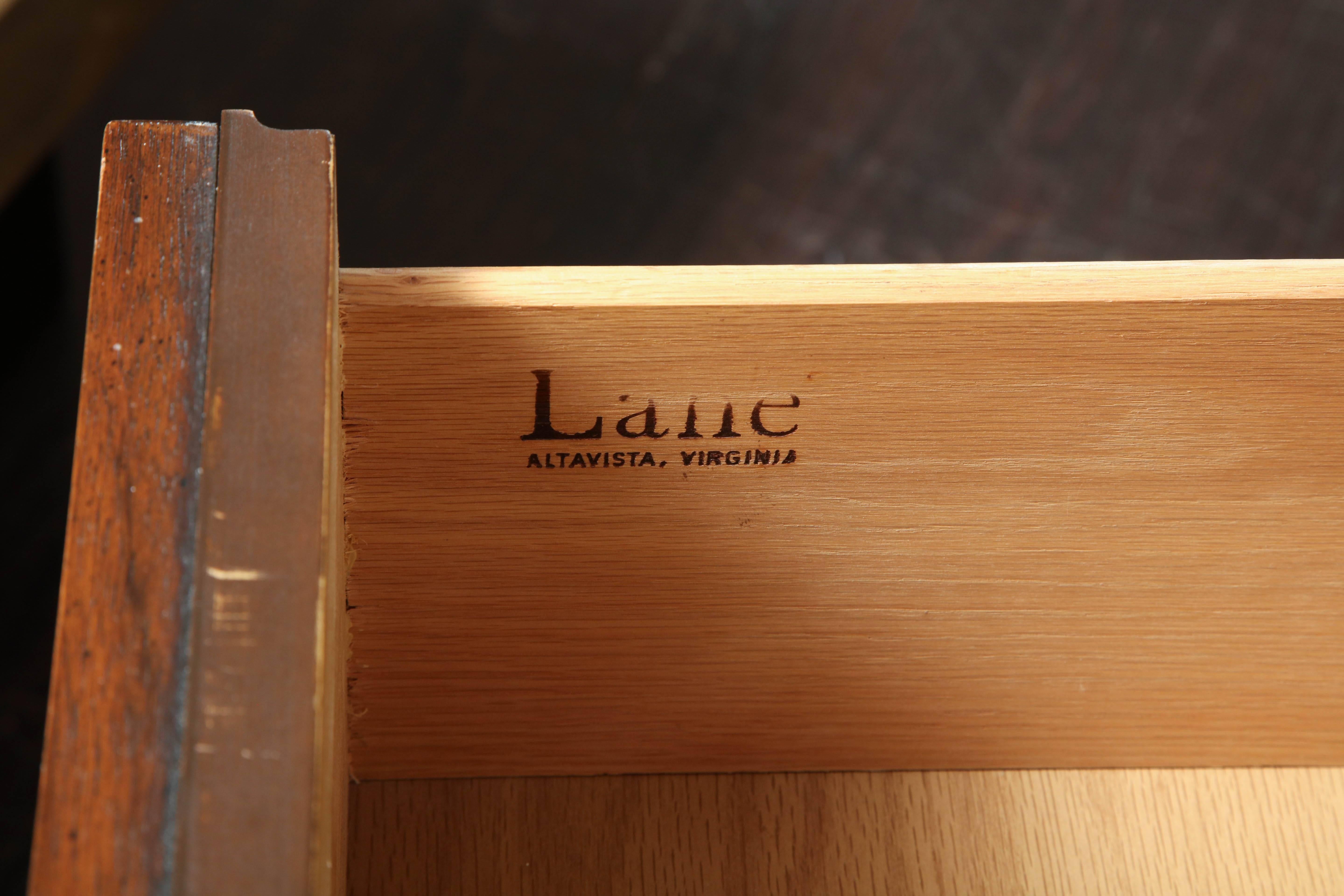 Late 20th Century Brutalist Lane Walnut Dresser in the Manner of Paul Evans