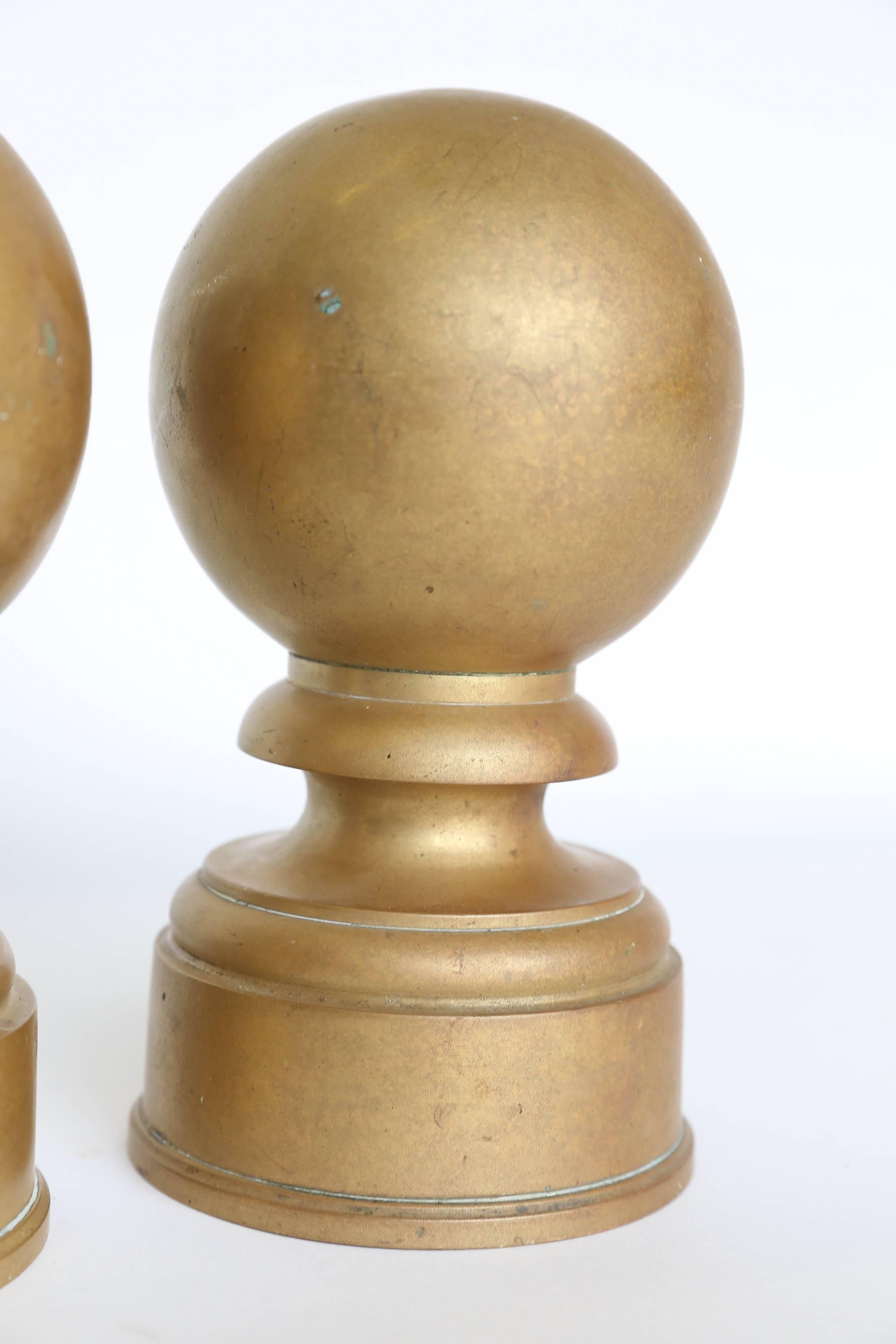 Metal Pair of French Finials
