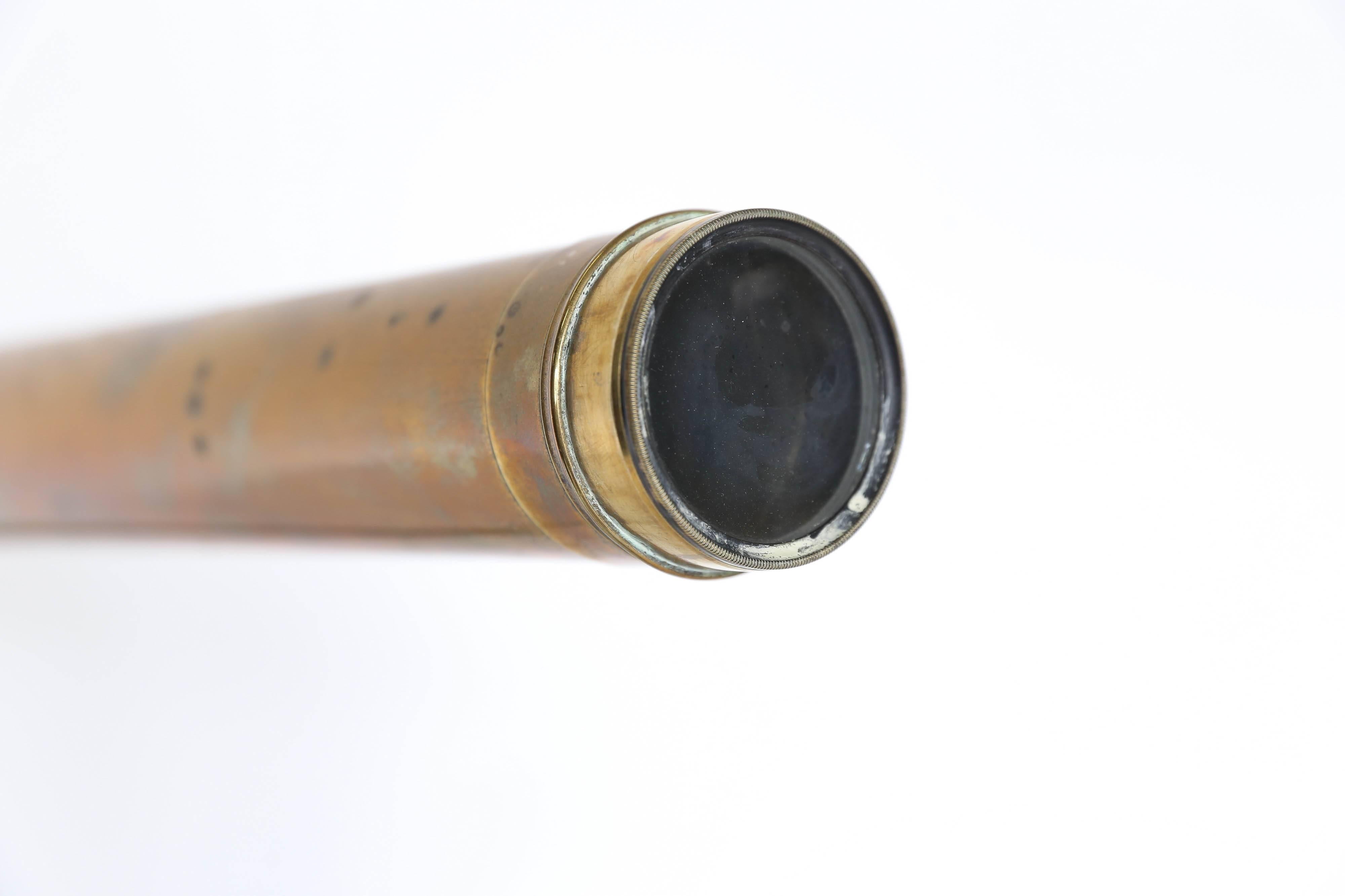 Vintage Brass Tabletop Telescope In Good Condition In Houston, TX