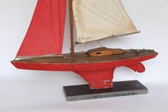 Large Sailboat Model on Custom Metal Stand