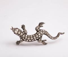 1890s Antique Diamond Gold Salamander Ring