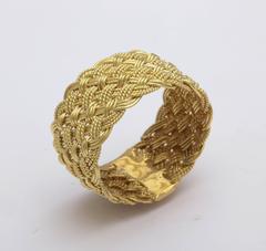 Handwoven Italian Gold Band Ring
