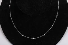 Classical Diamond by the Yard Platinum Chain Necklace
