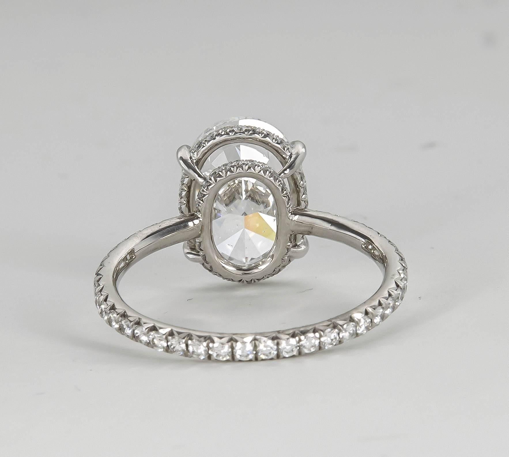3 carat platinum engagement ring