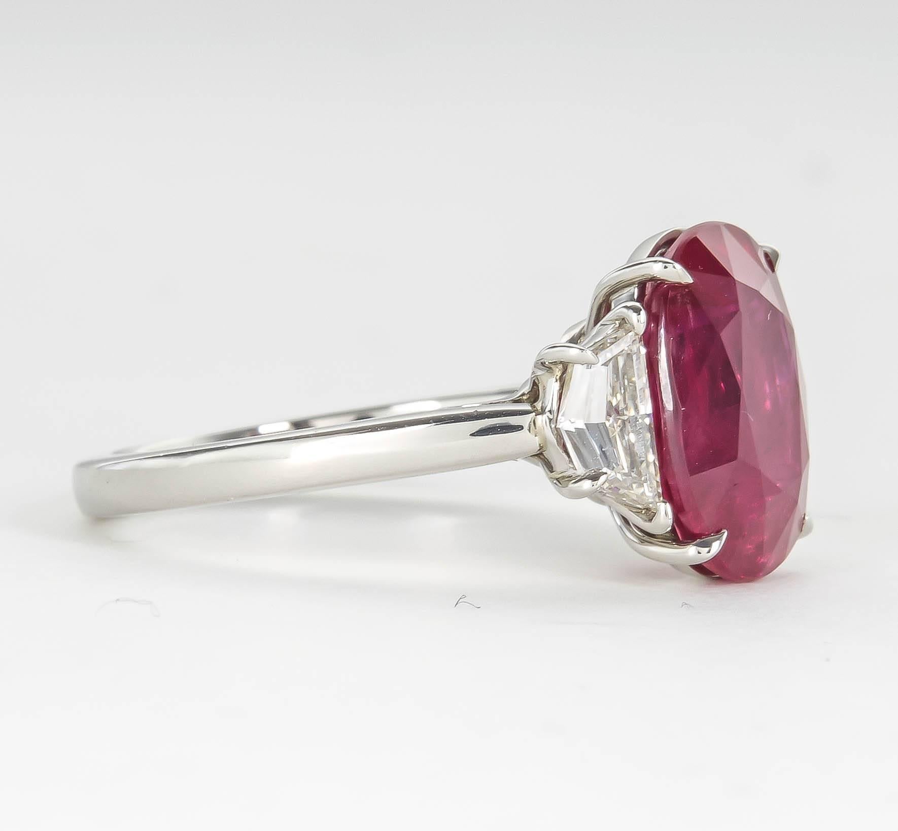 ruby and platinum ring