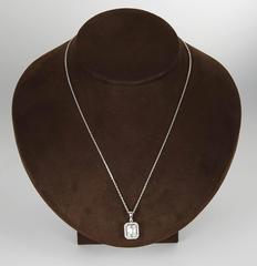 Illusion Smaragdschliff Diamant Gold Anhänger