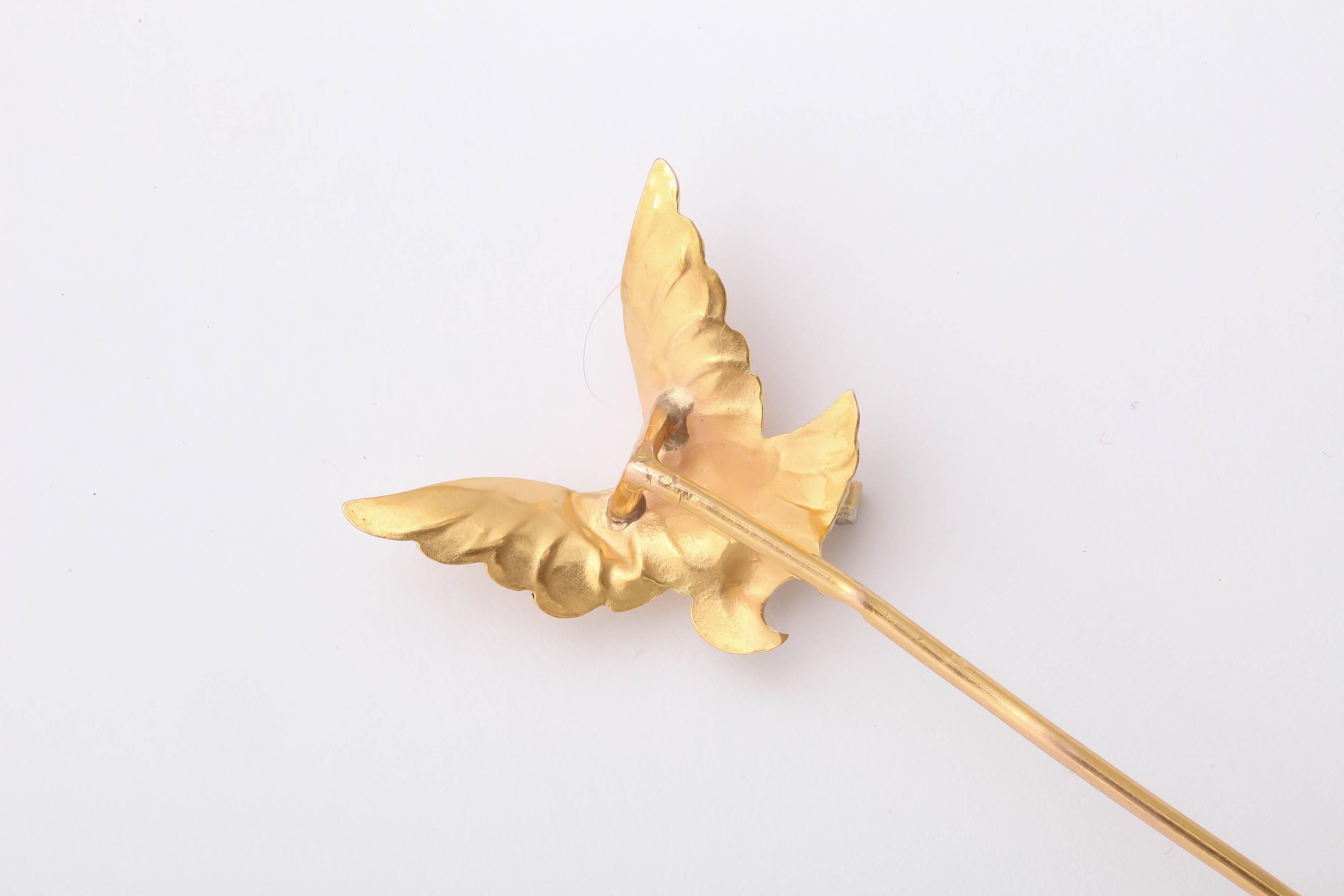 Neoclassical Late 19th Century French Gold Eagle Tie Pin