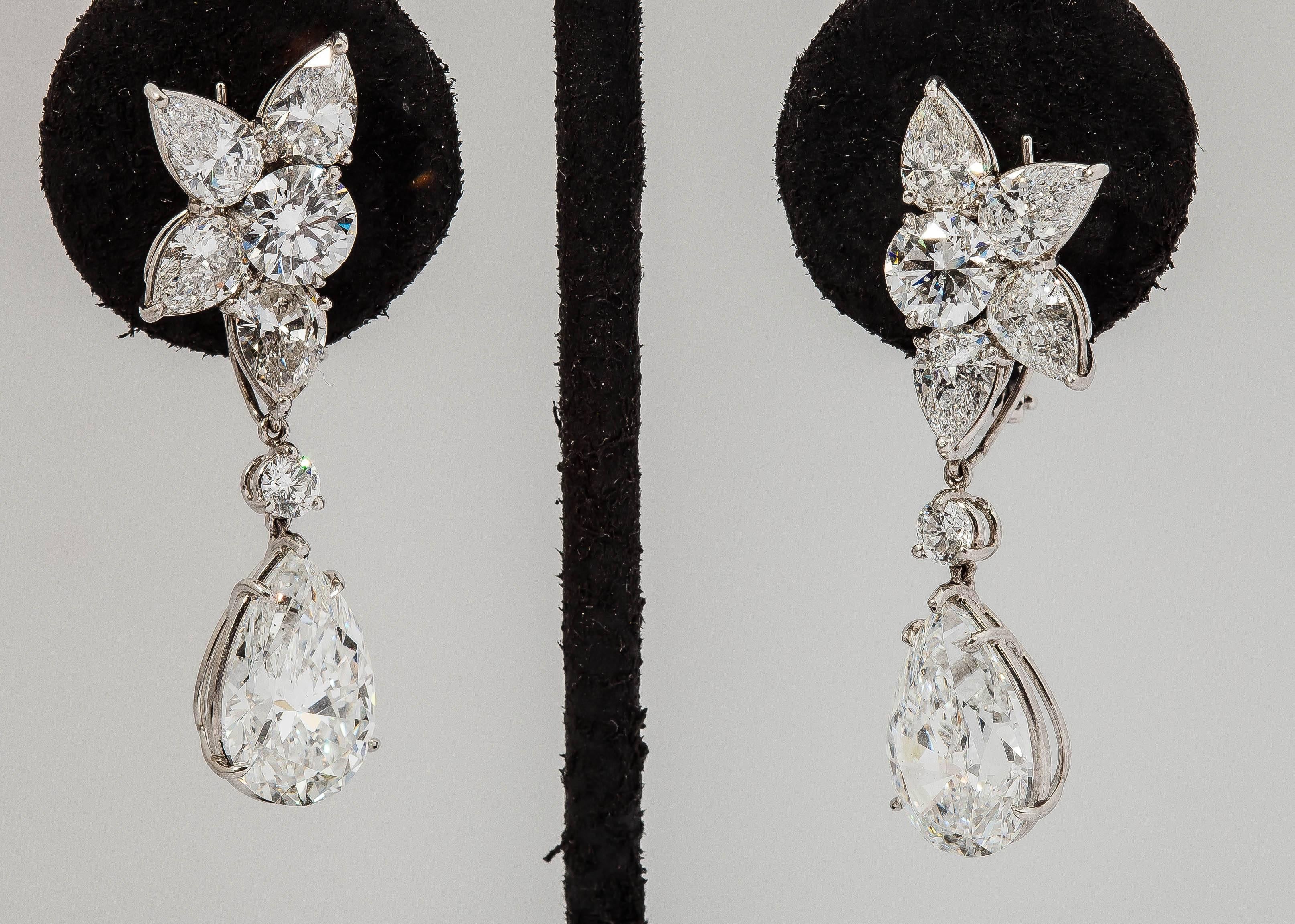 diamond drop earrings harry winston