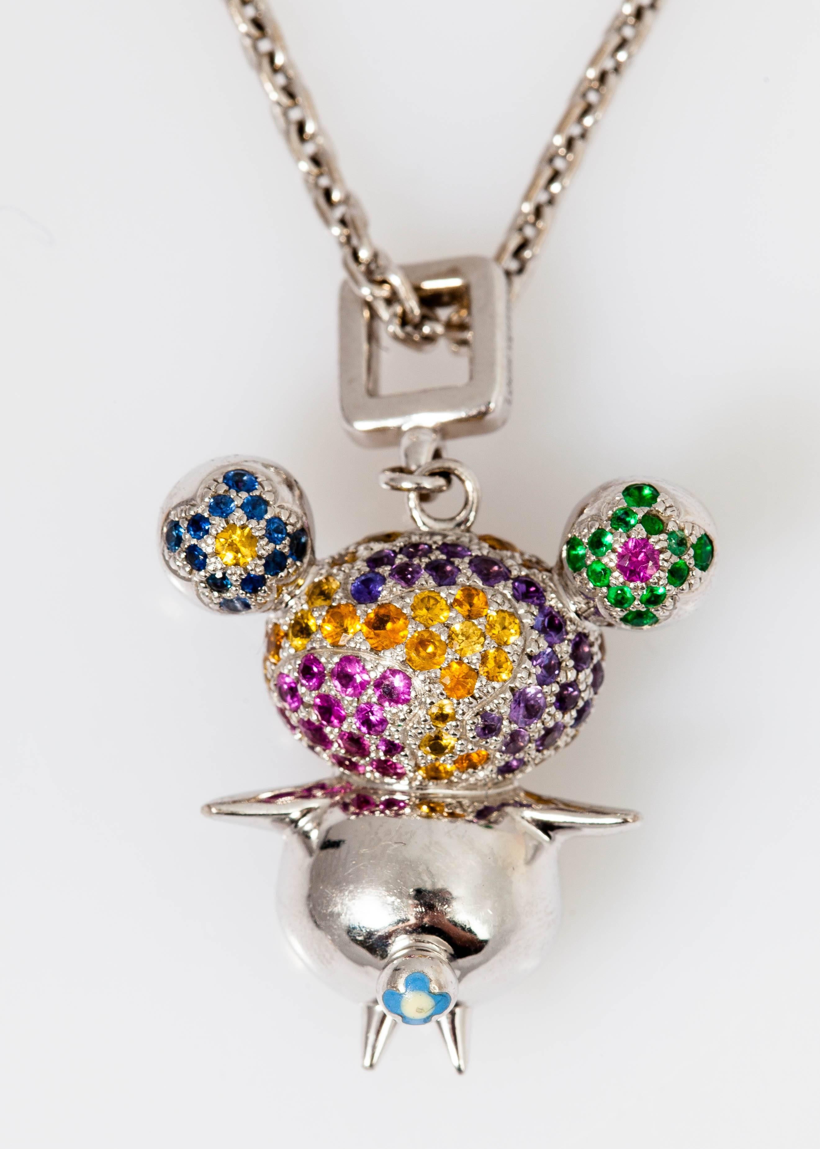  Louis Vuitton Takashi Murakami - Pendentif Panda en or et diamants Pour femmes 