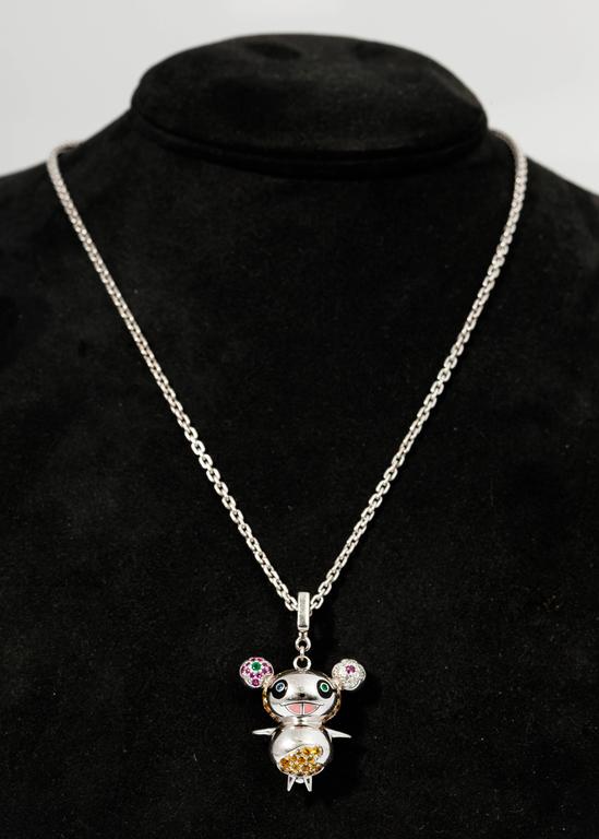 Louis Vuitton Takashi Murakami Gold Diamond Panda Pendant Charm