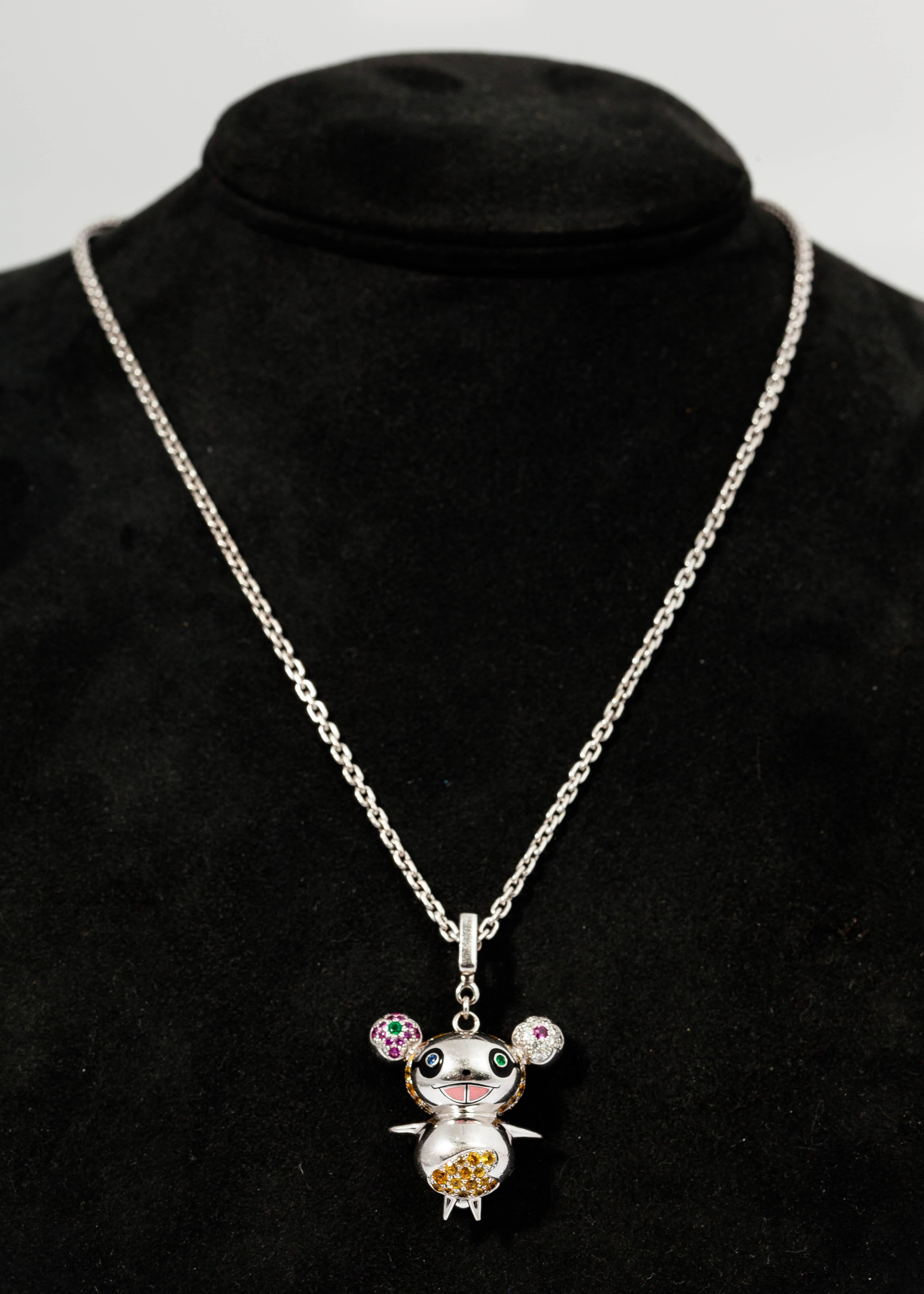 Louis Vuitton Takashi Murakami - Pendentif Panda en or et diamants 1