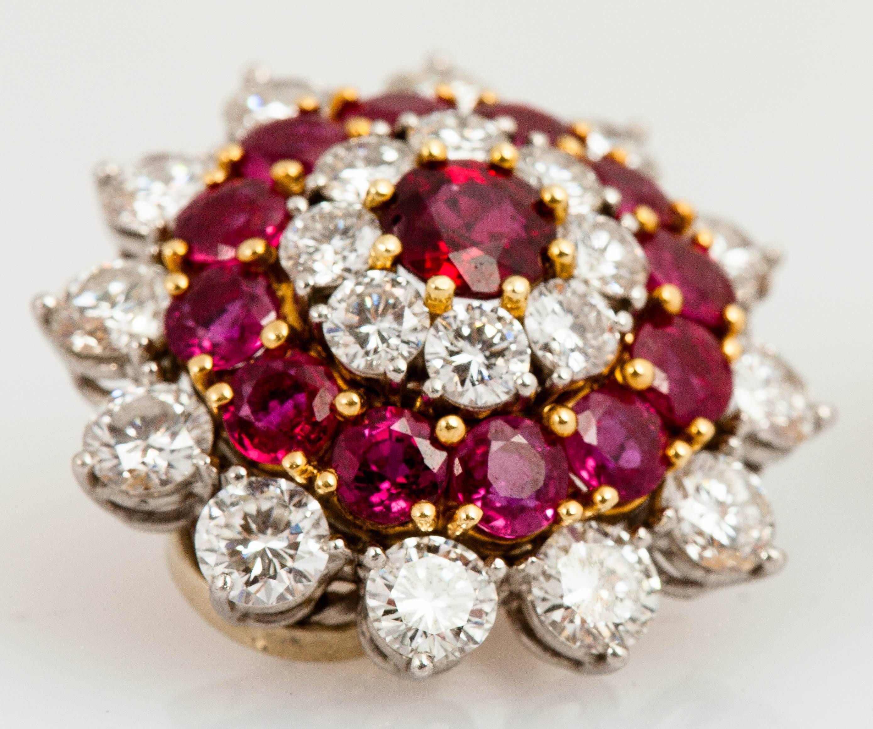 Beautiful Rubies and Diamonds Earrings 1