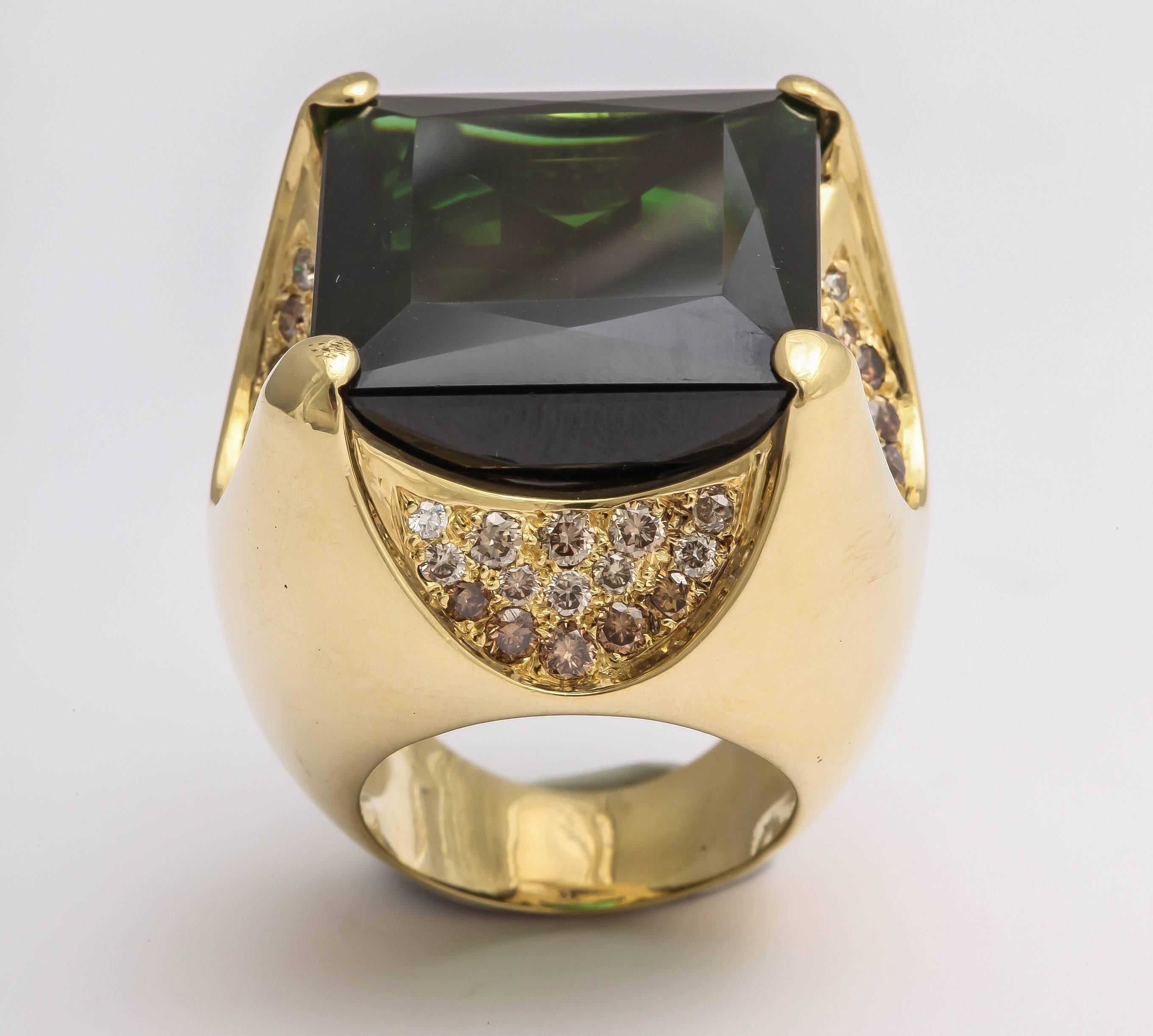 Faraone Mennella diamond gold ring For Sale 1
