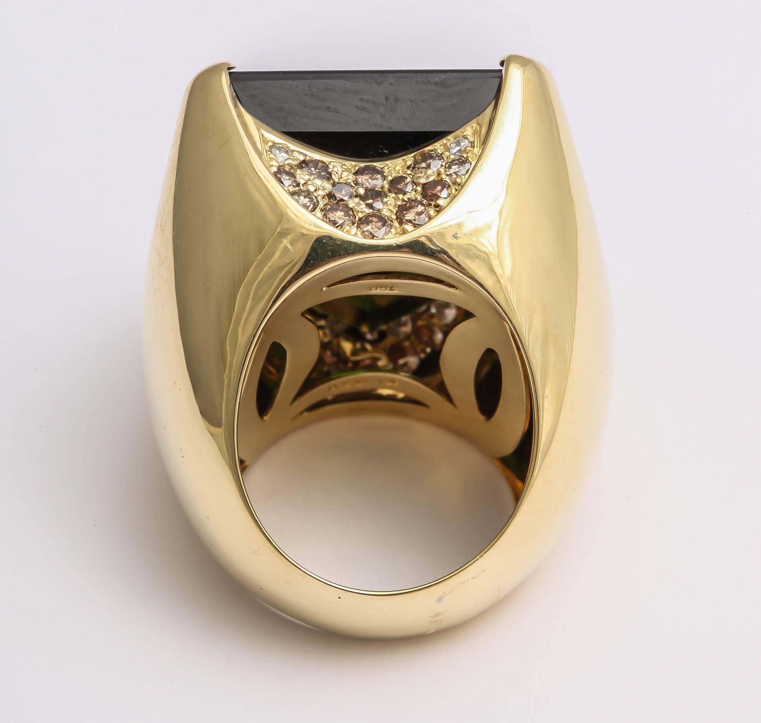 Faraone Mennella diamond gold ring For Sale 3