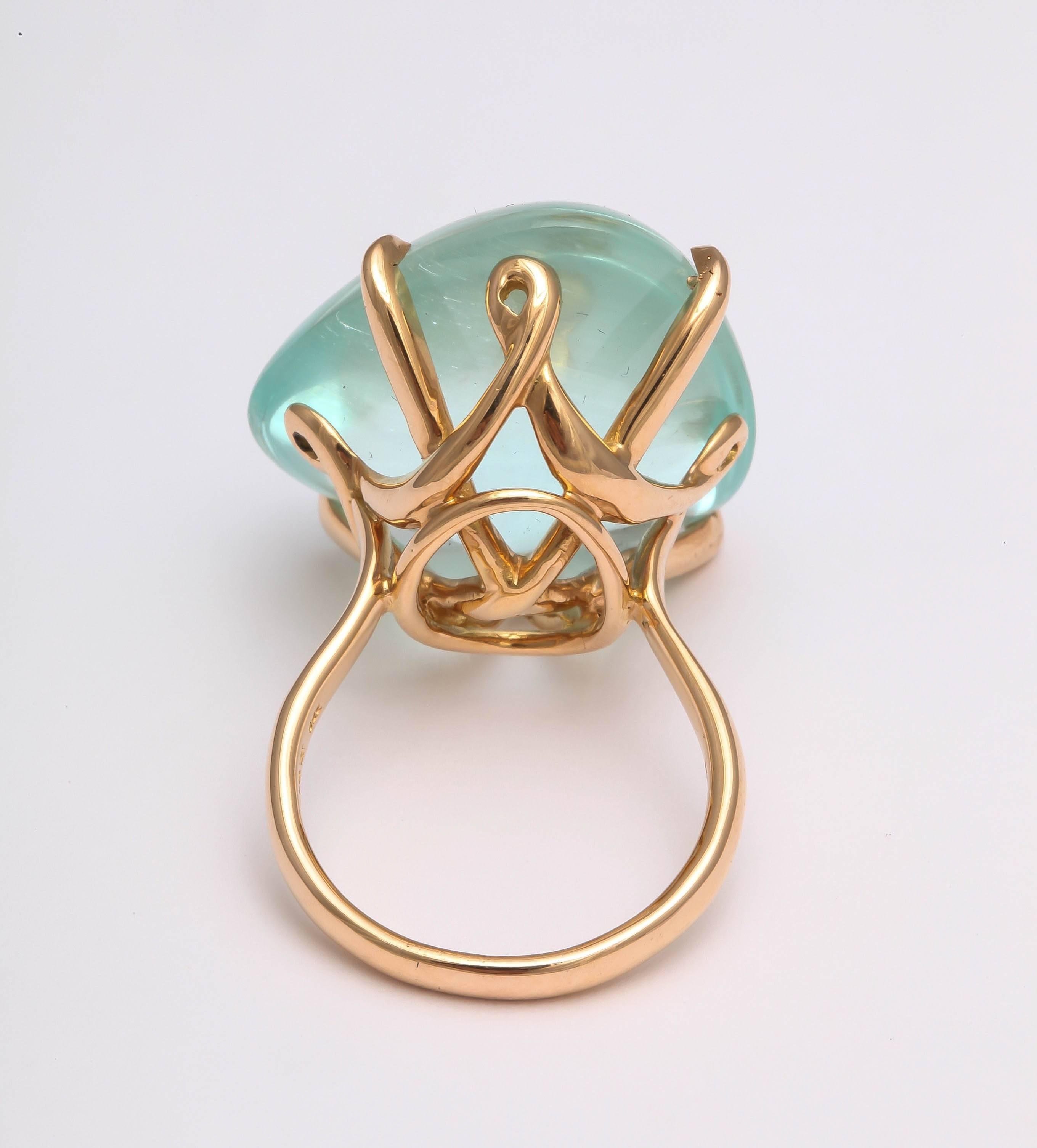 Women's Faraone Mennella Aquamarine Gold Ring For Sale