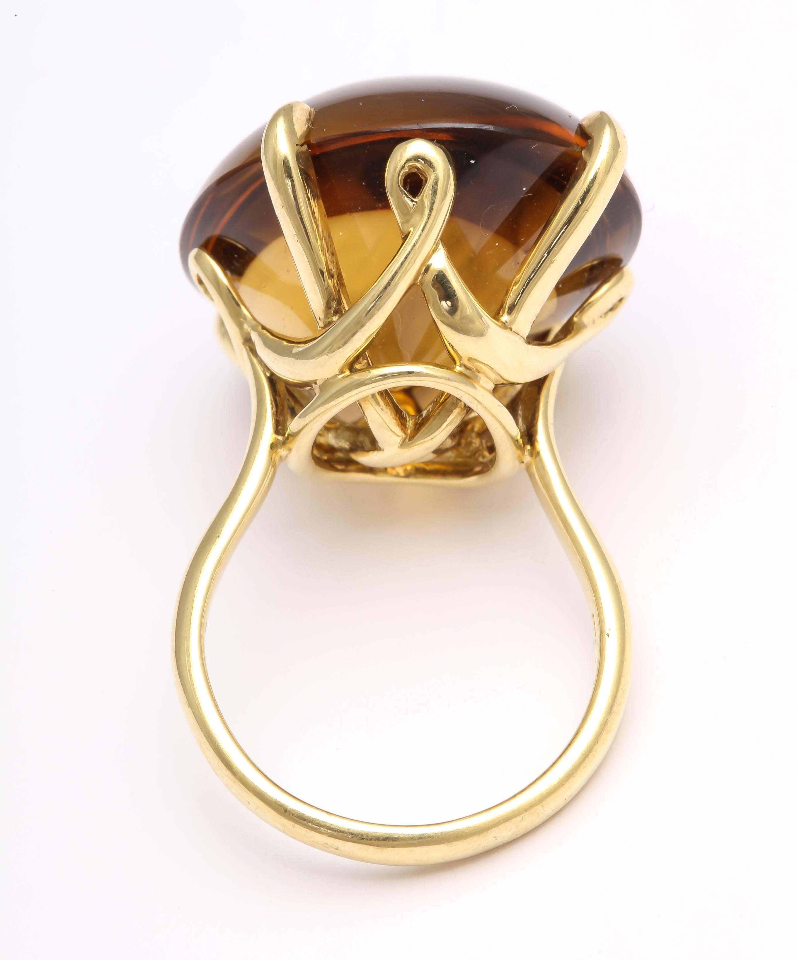 Women's Faraone Mennella citrine gold ring For Sale