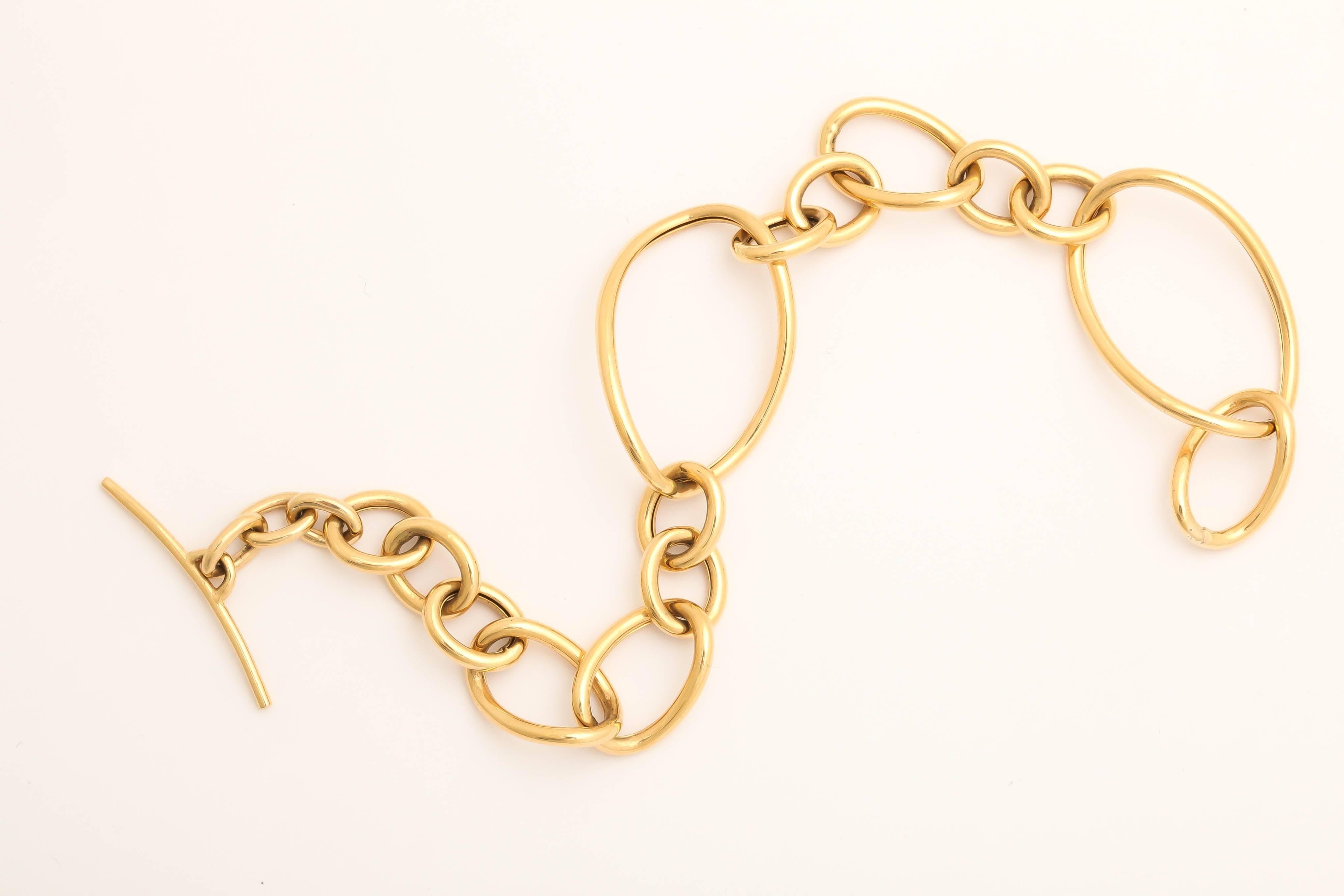 18k yellow gold multi link bracelet