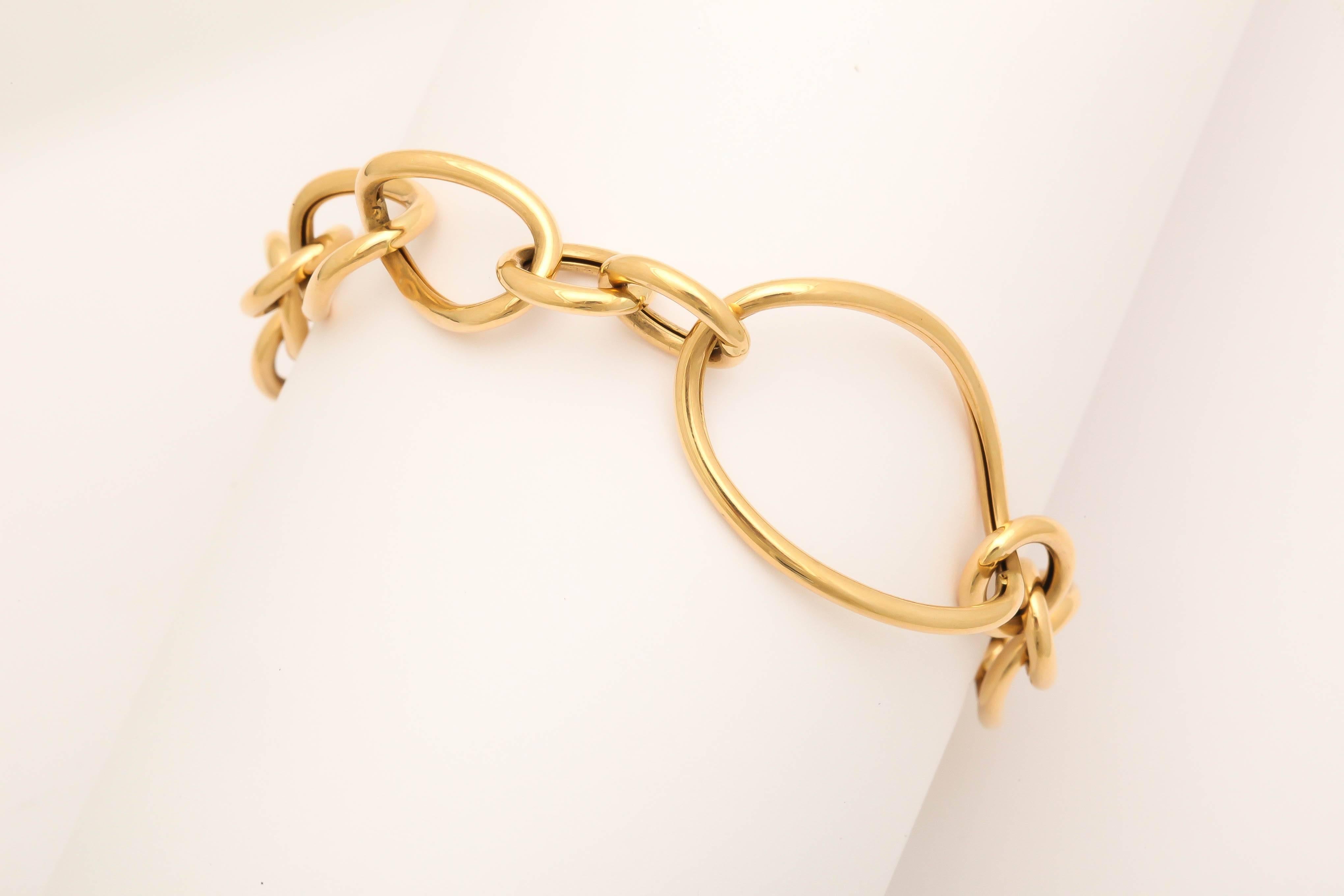 Modern Faraone Mennella Stella Gold Link Bracelet For Sale