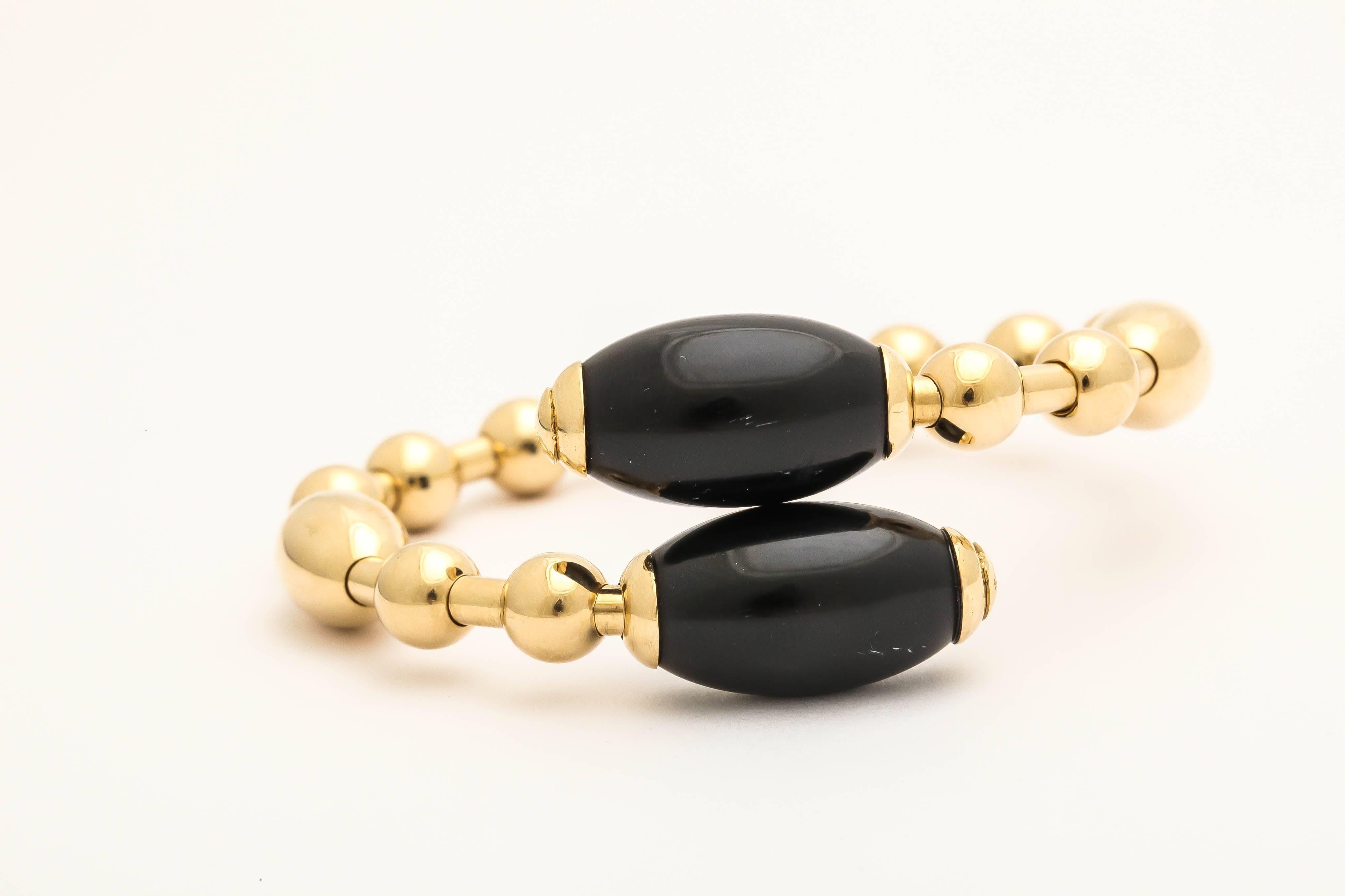 Modern Onyx Gold Tuca Tuca Bracelet For Sale