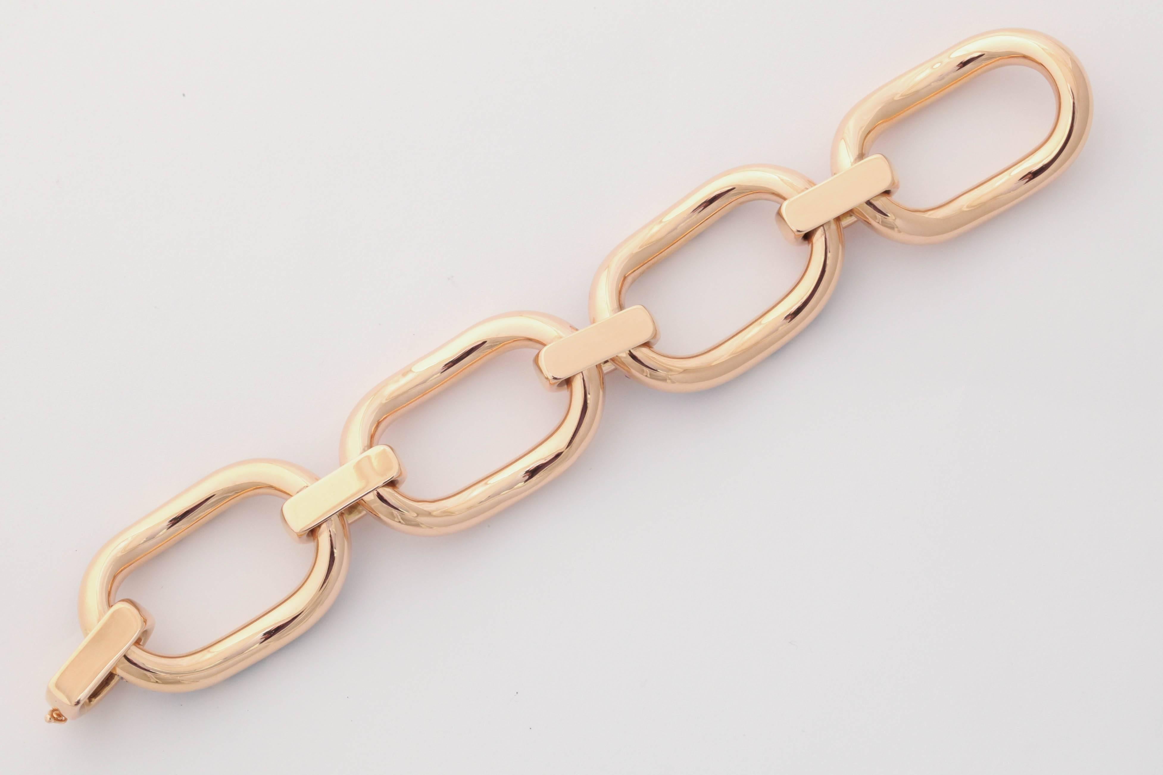 Contemporary Cognac Diamond Rose Gold Bracelet For Sale