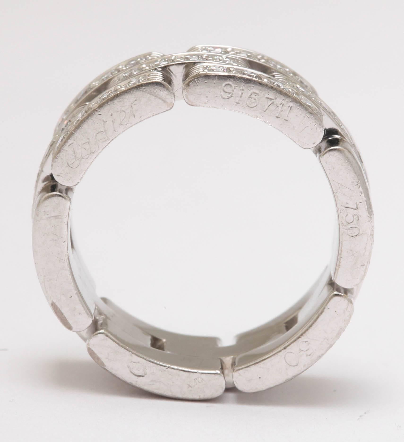Cartier Diamond Gold Bracelet and Ring In Excellent Condition In New York, NY