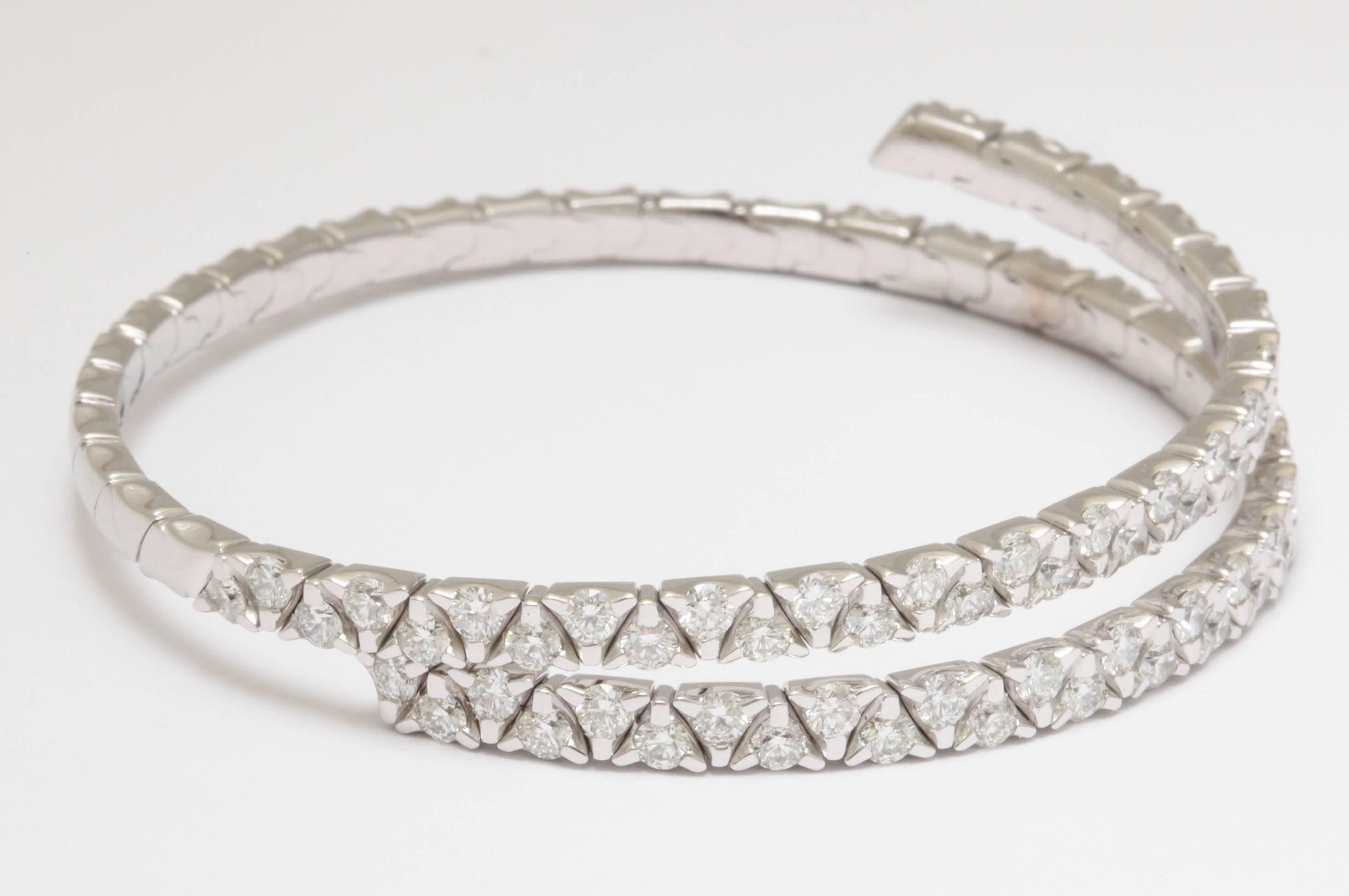 diamond coil bracelet