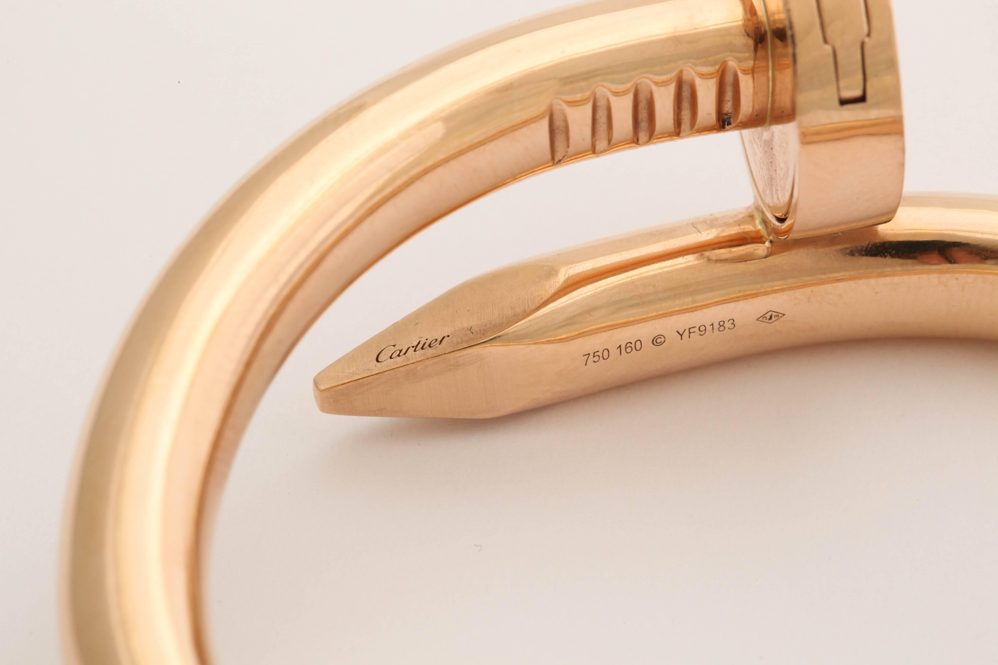 Cartier Gold Nail Bracelet 2