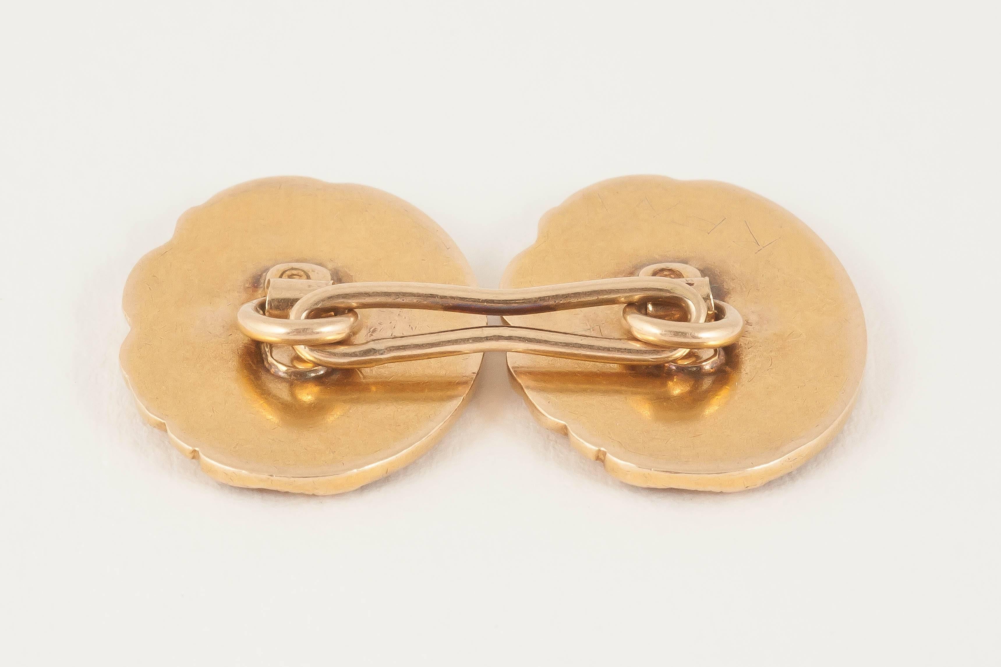 1900 Art Nouveau gold cufflinks  In Excellent Condition In London, GB