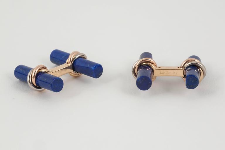 cartier lapis cufflinks