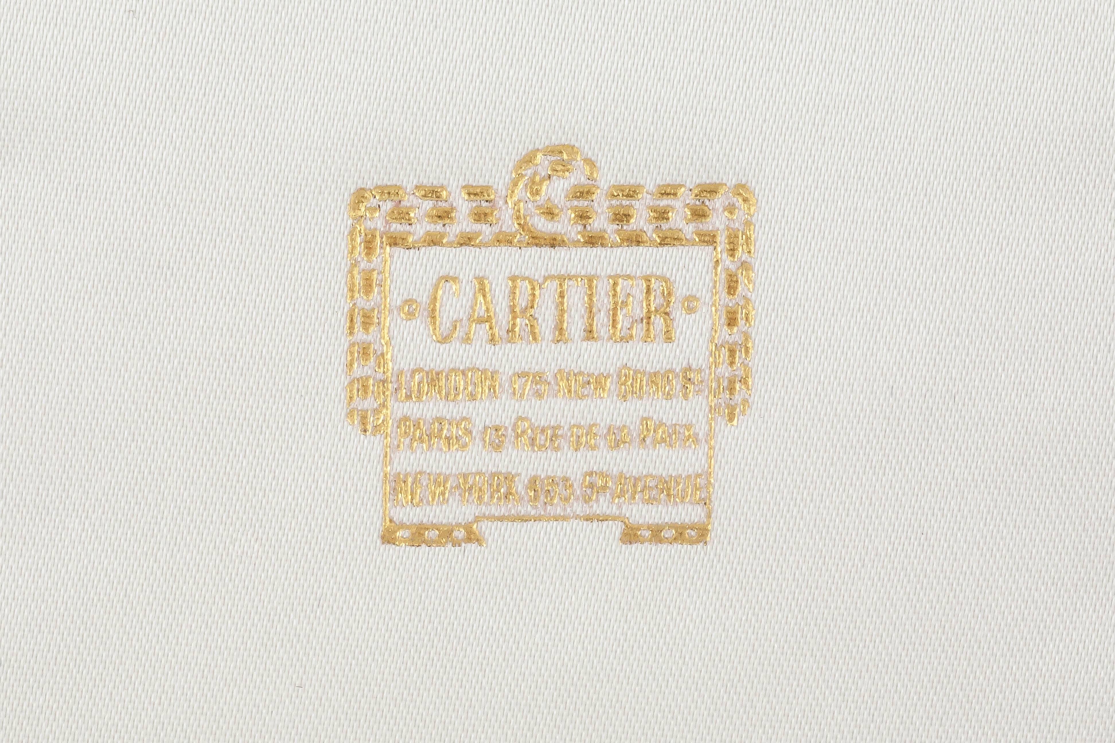Men's Cartier 750 gold and coloured stone baton cufflinks set