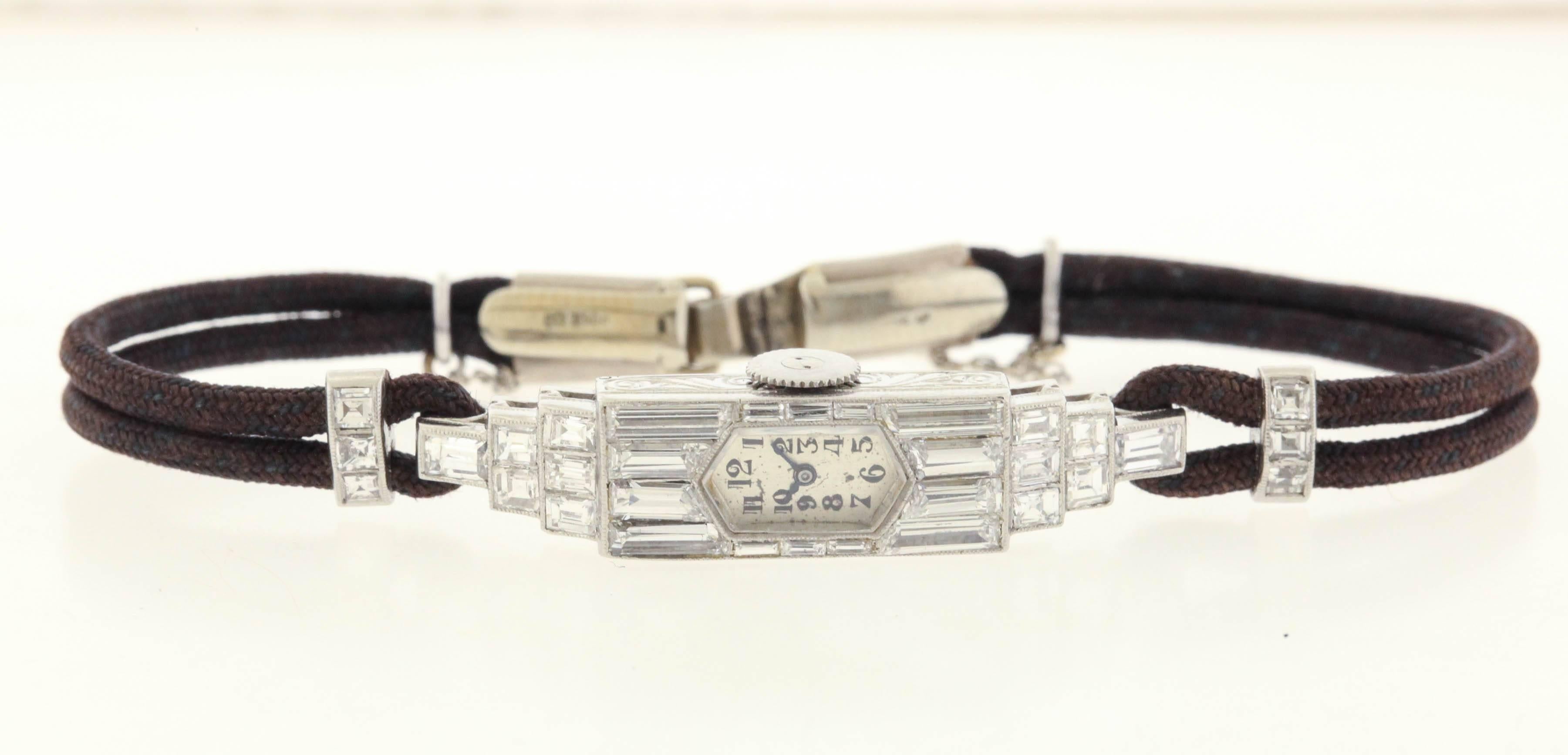Audemars Piguet Lady's Platinum Diamond Wristwatch 1