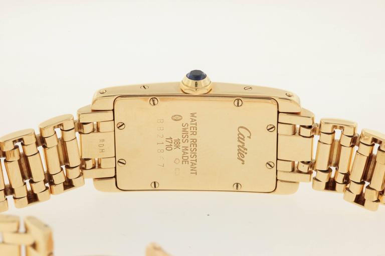 Cartier Yellow Gold Tank Americaine Quartz Wristwatch Ref 1710 For Sale ...