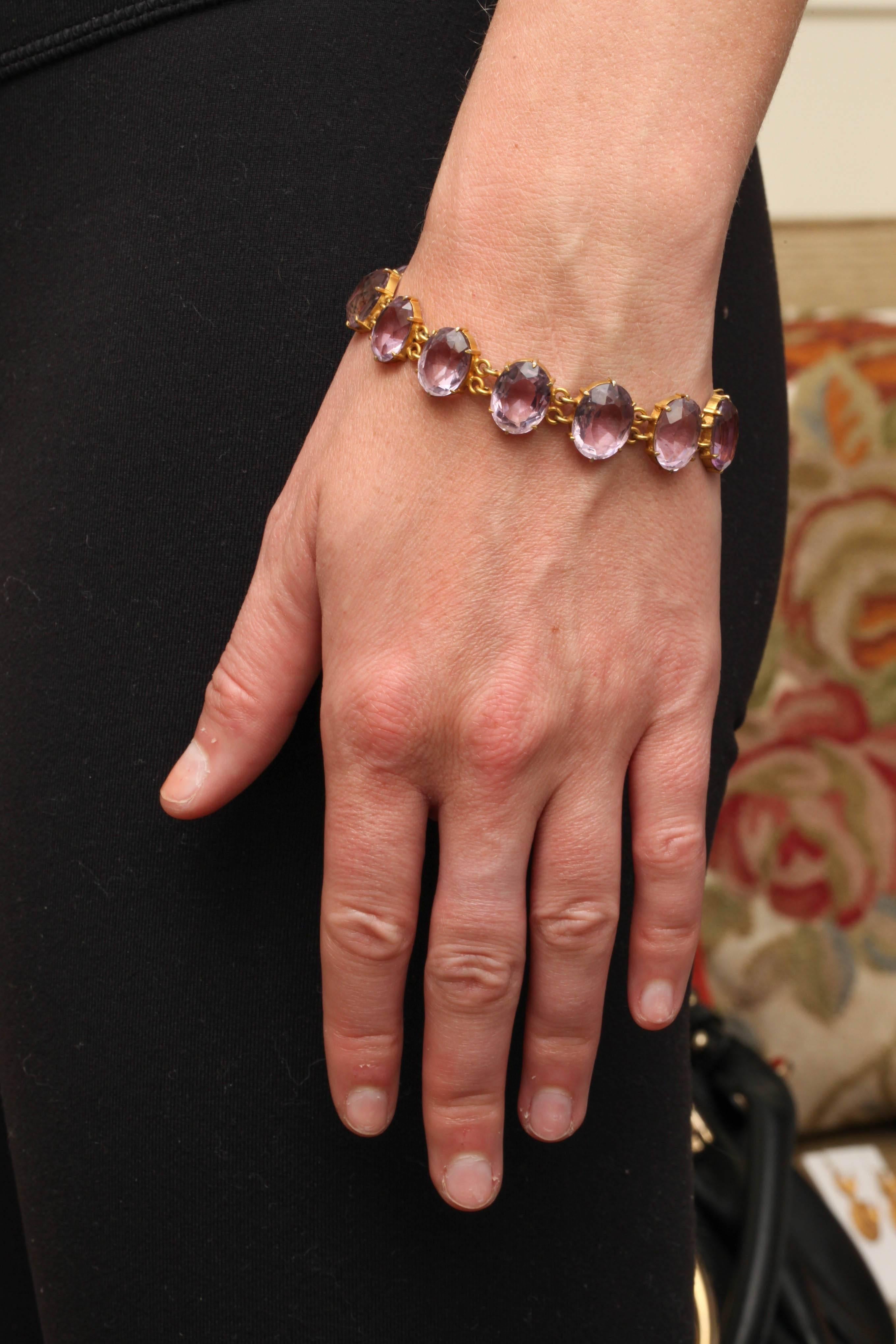 Armband aus Gold und Silber mit Amethyst, um 1860 1