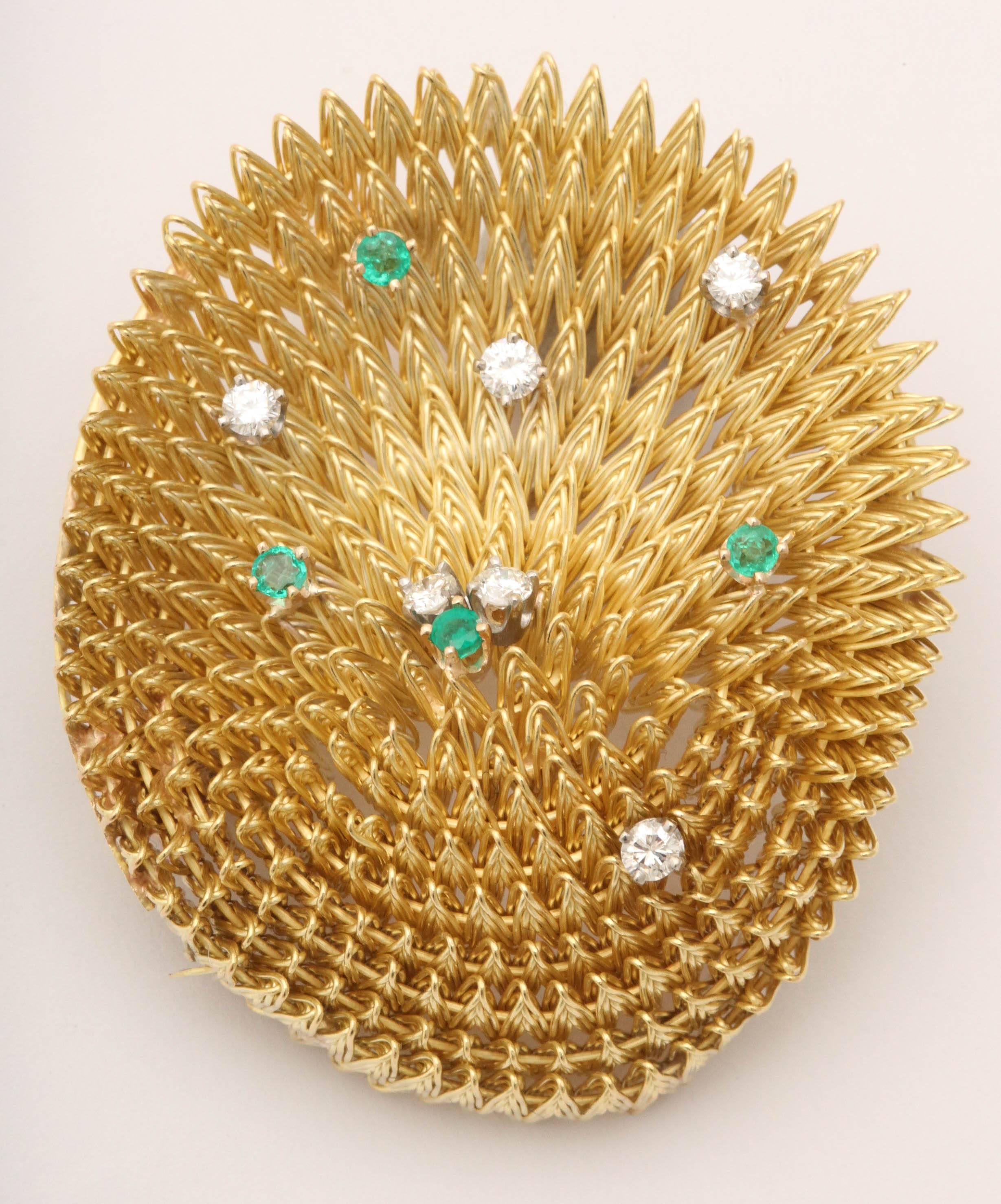 Modern Handmade Emerald Diamond Gold Suite