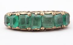 Georgian Table Cut Emerald Ring