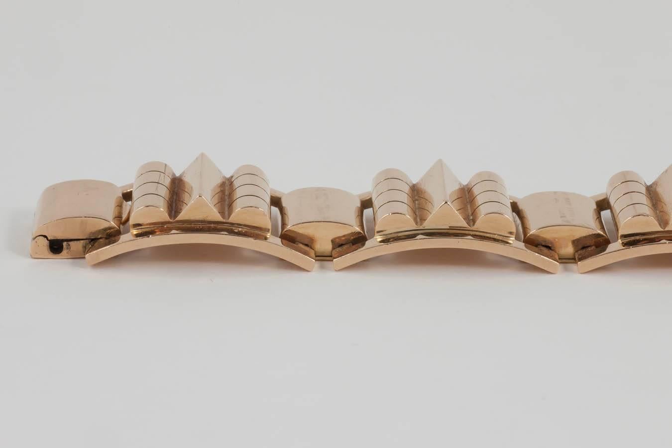 Women's Retro 40's gold bracelet For Sale