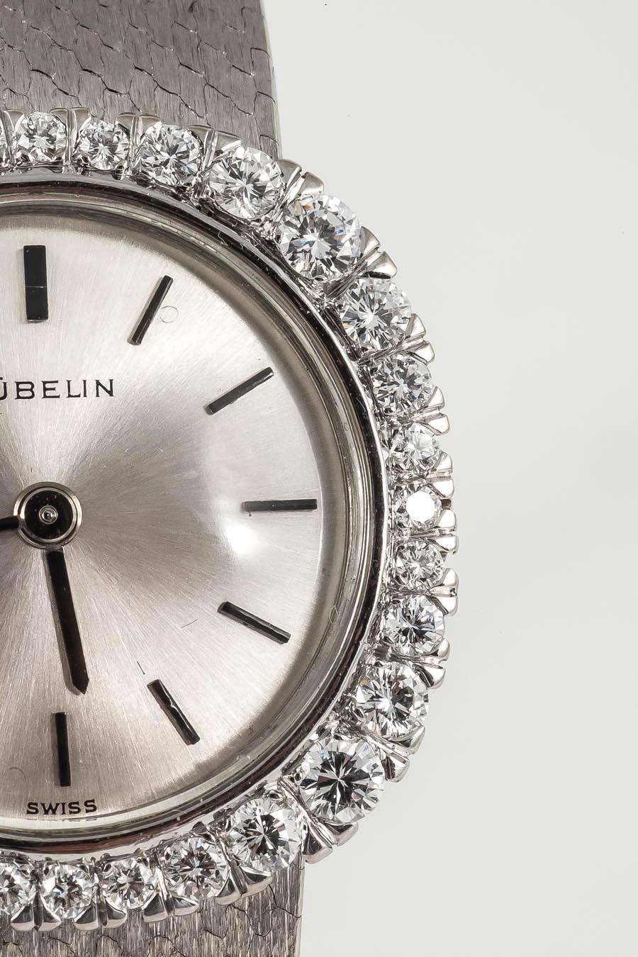 Gubelin Lady's White Gold Diamond Evening Wristwatch In New Condition In London, GB