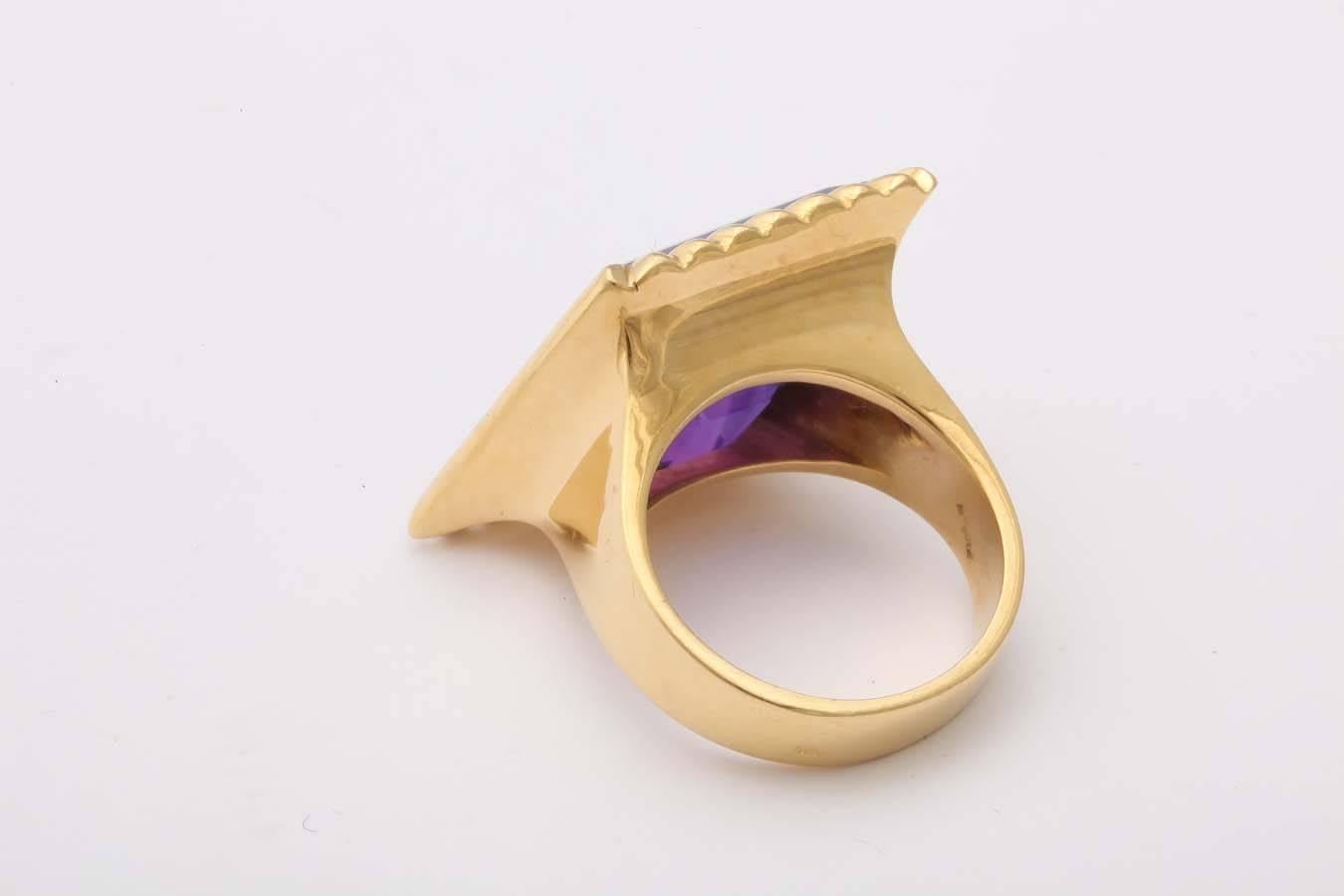 Women's Amethyst Gold Ring For Sale