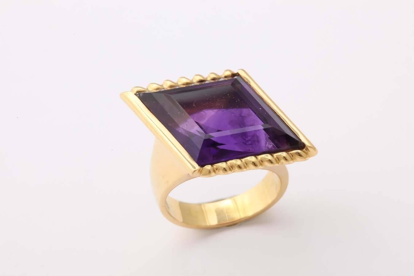 Amethyst Gold Ring For Sale 3