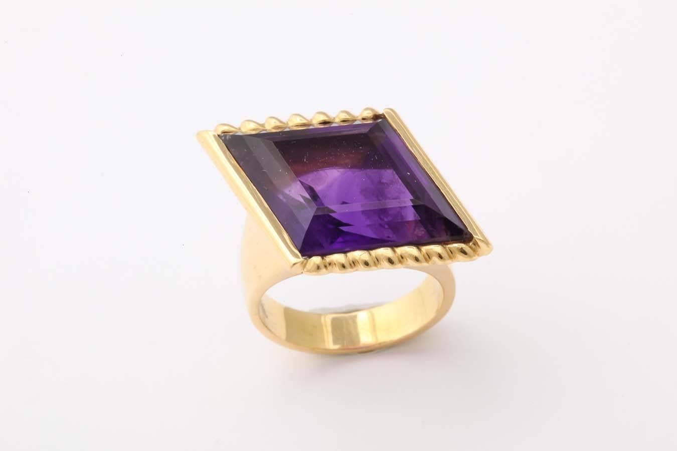 Amethyst Gold Ring For Sale 4