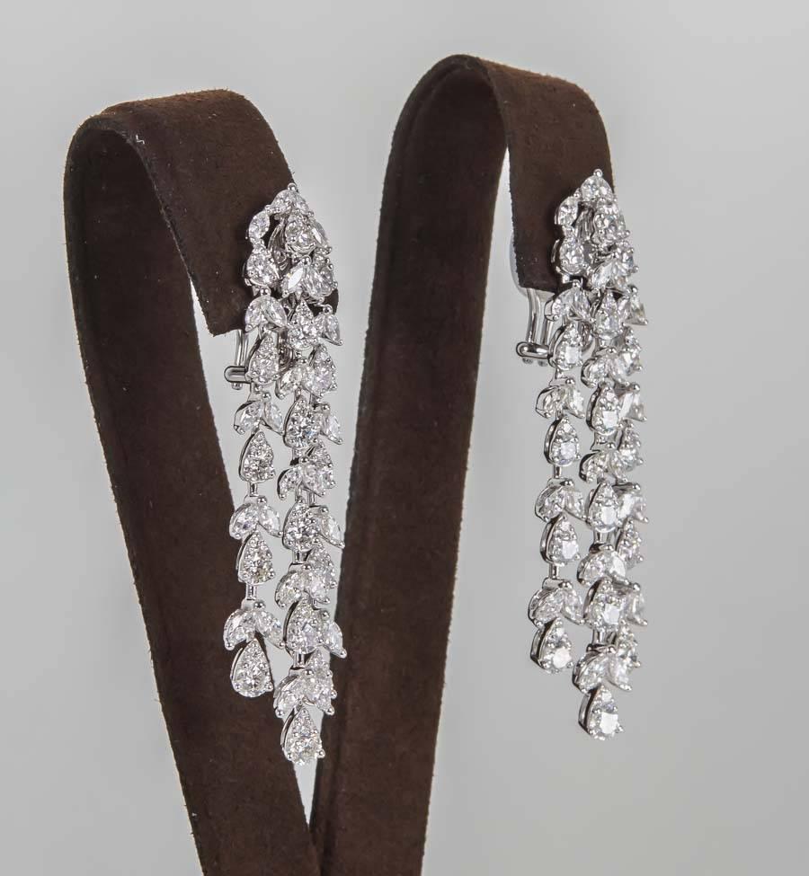 dangle diamond earrings