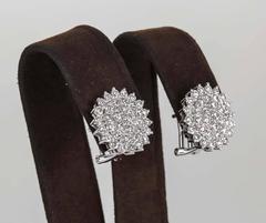 Classic Diamond White Gold Button Earrings
