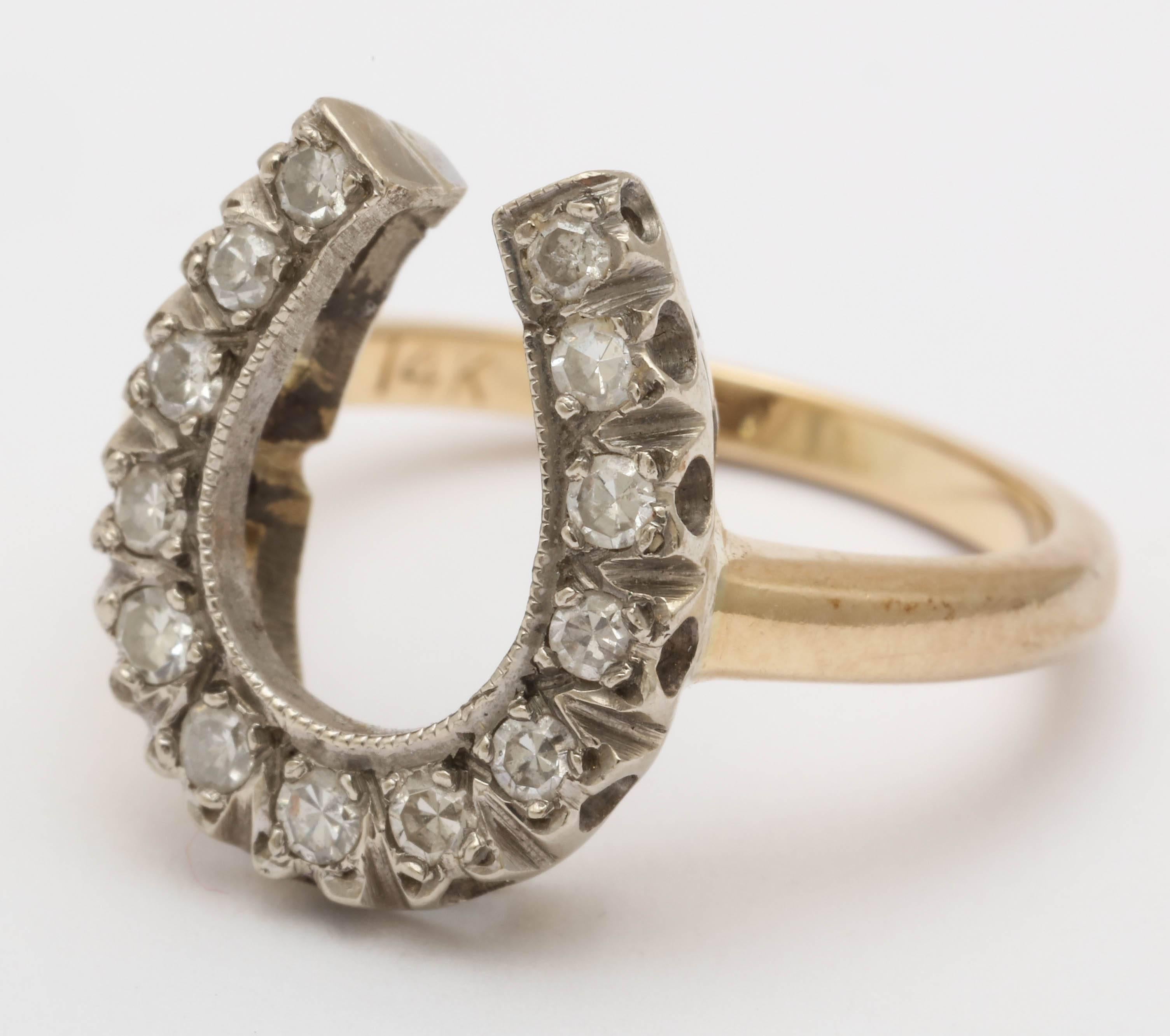 Late Victorian Horseshoe Ring In Excellent Condition In New York, NY