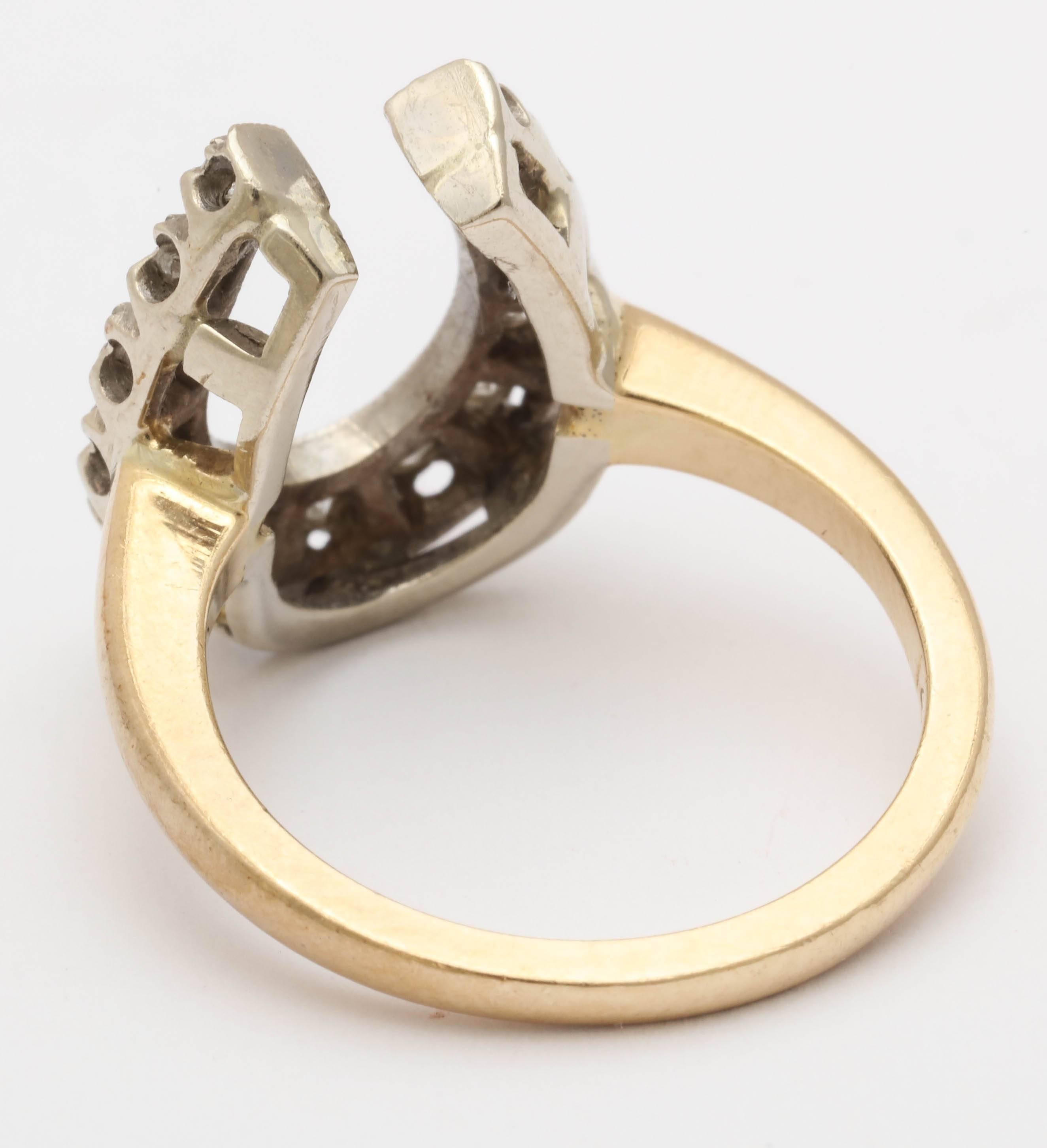  Bague en fer à cheval de la fin de l'époque victorienne Pour femmes 