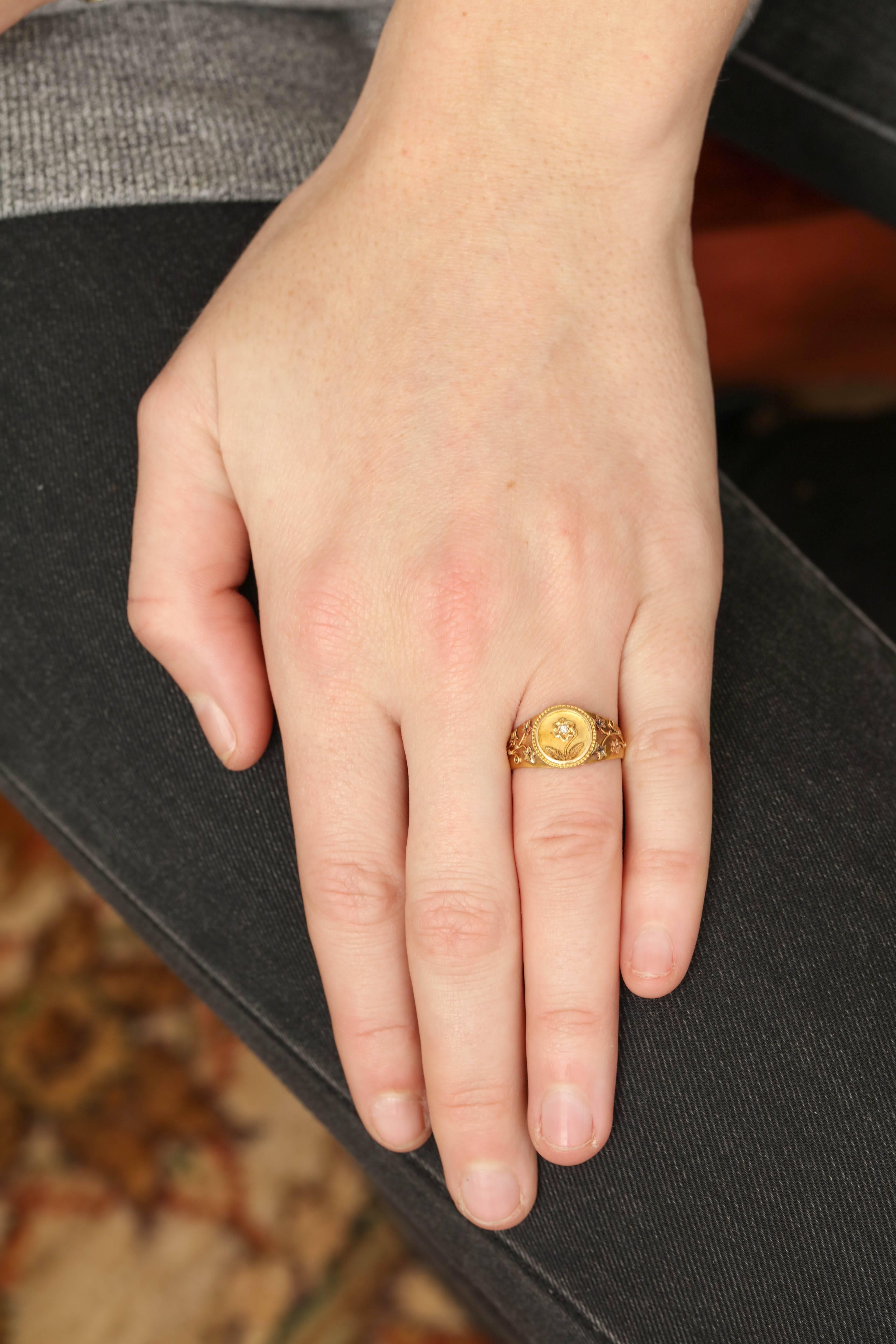 Diamond Gold Locket Ring for Sweet Thoughts 1