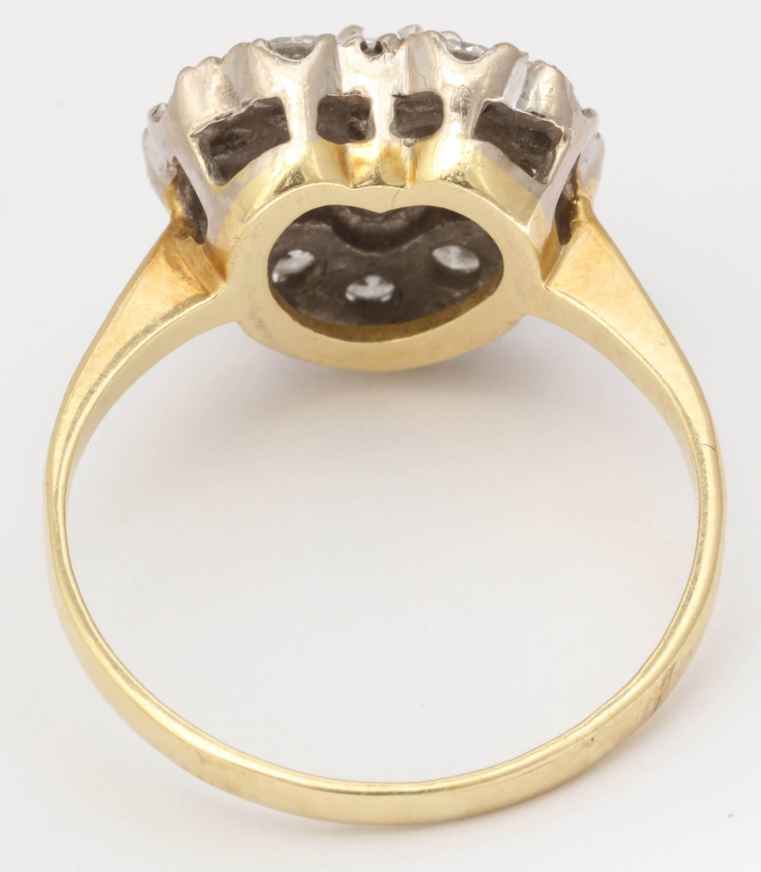 Antique Victorian Transitional Diamond Heart Ring In Excellent Condition In Stamford, CT